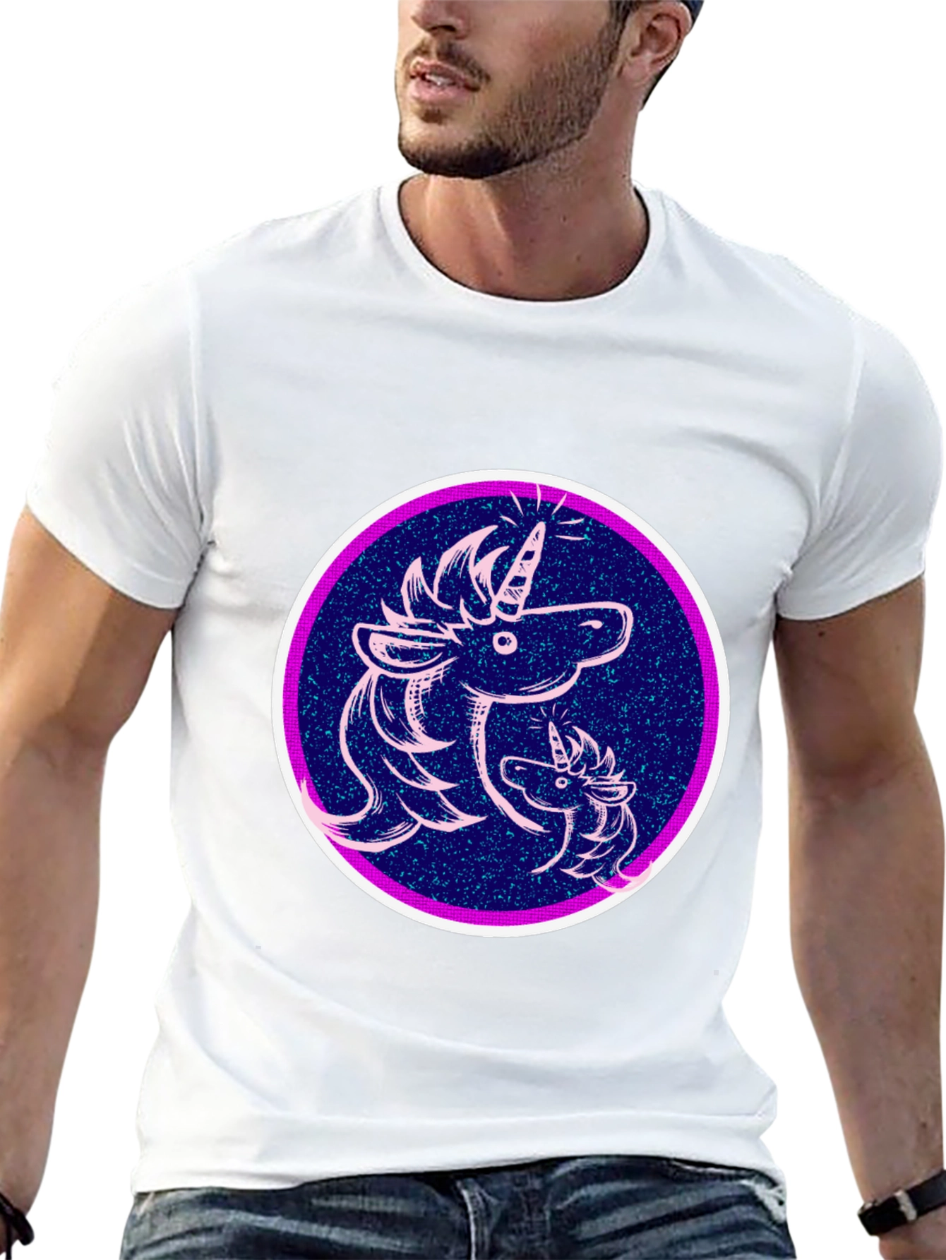 Unicorn Graphic Black T-Shirt