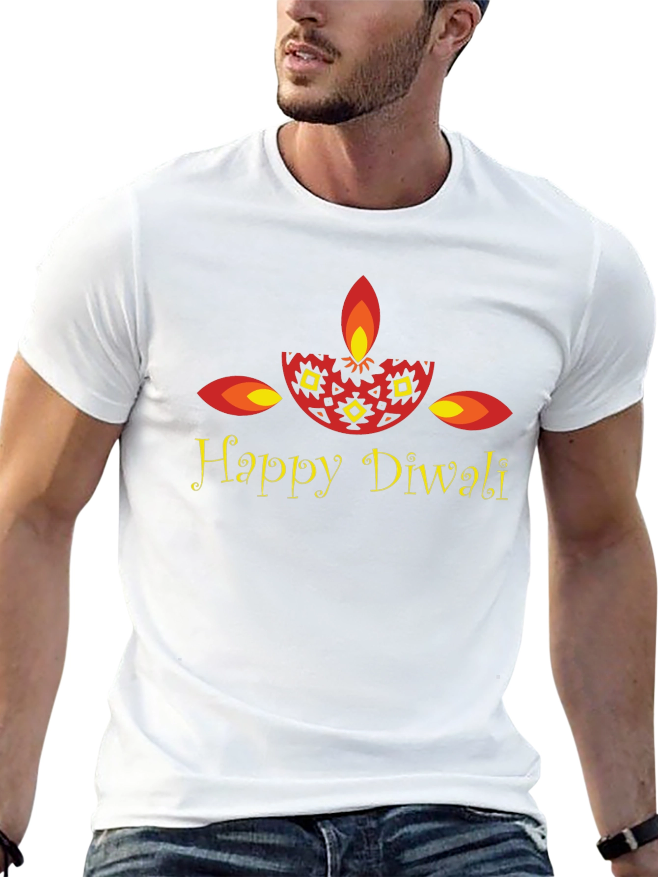 Happy Diwali Black T-Shirt