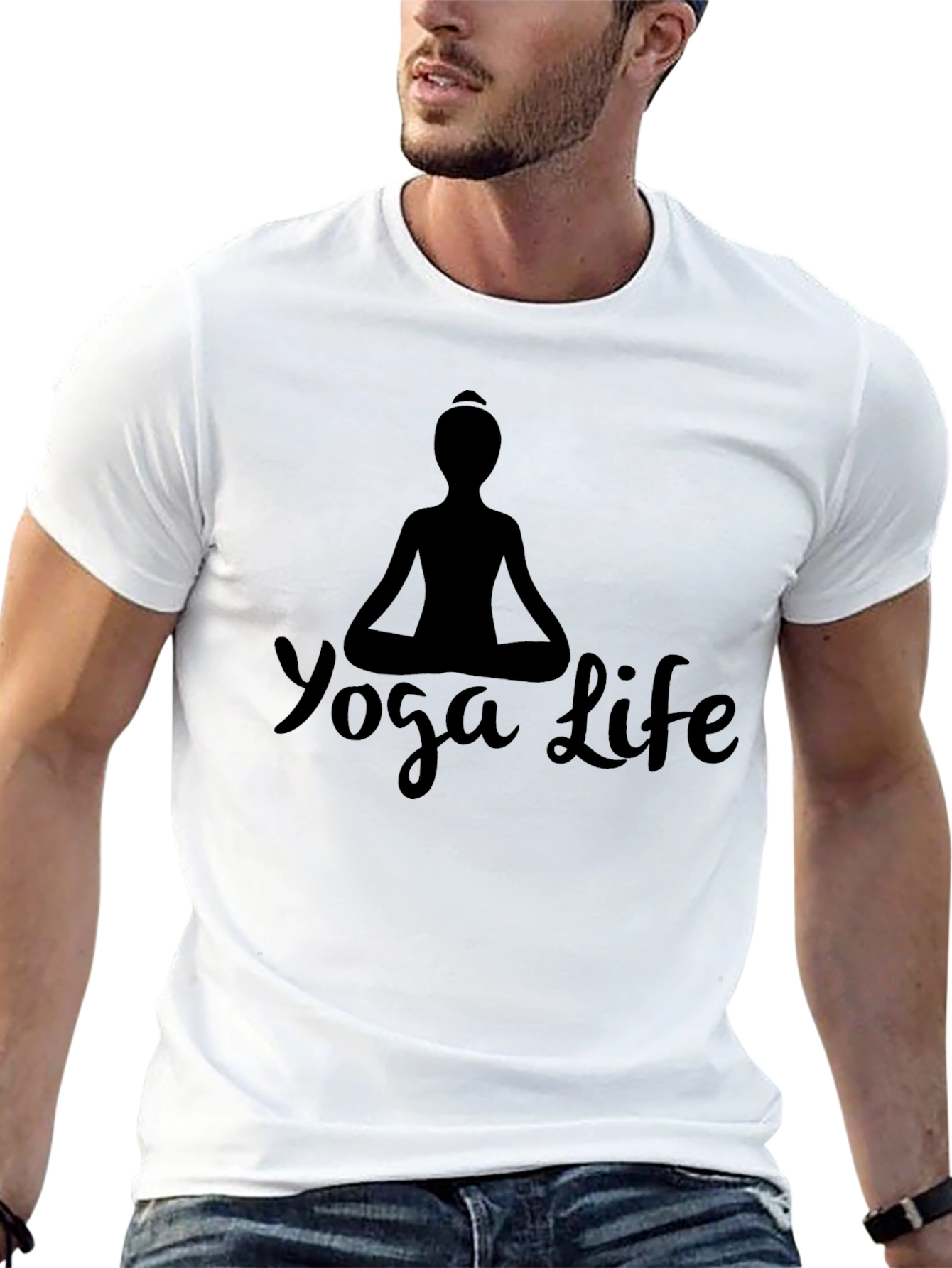 Yoga Life Graphic Tee - Mens Black T-Shirt