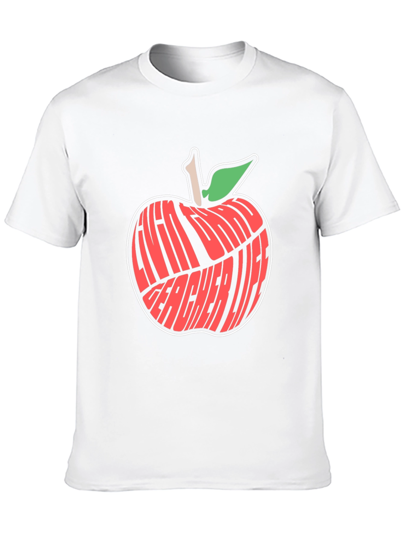 Teacher Life Apple Graphic Tee - Black