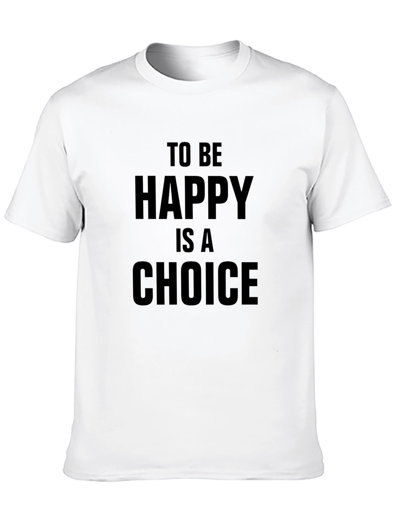 To Be Happy T-Shirt - Black Graphic Tee