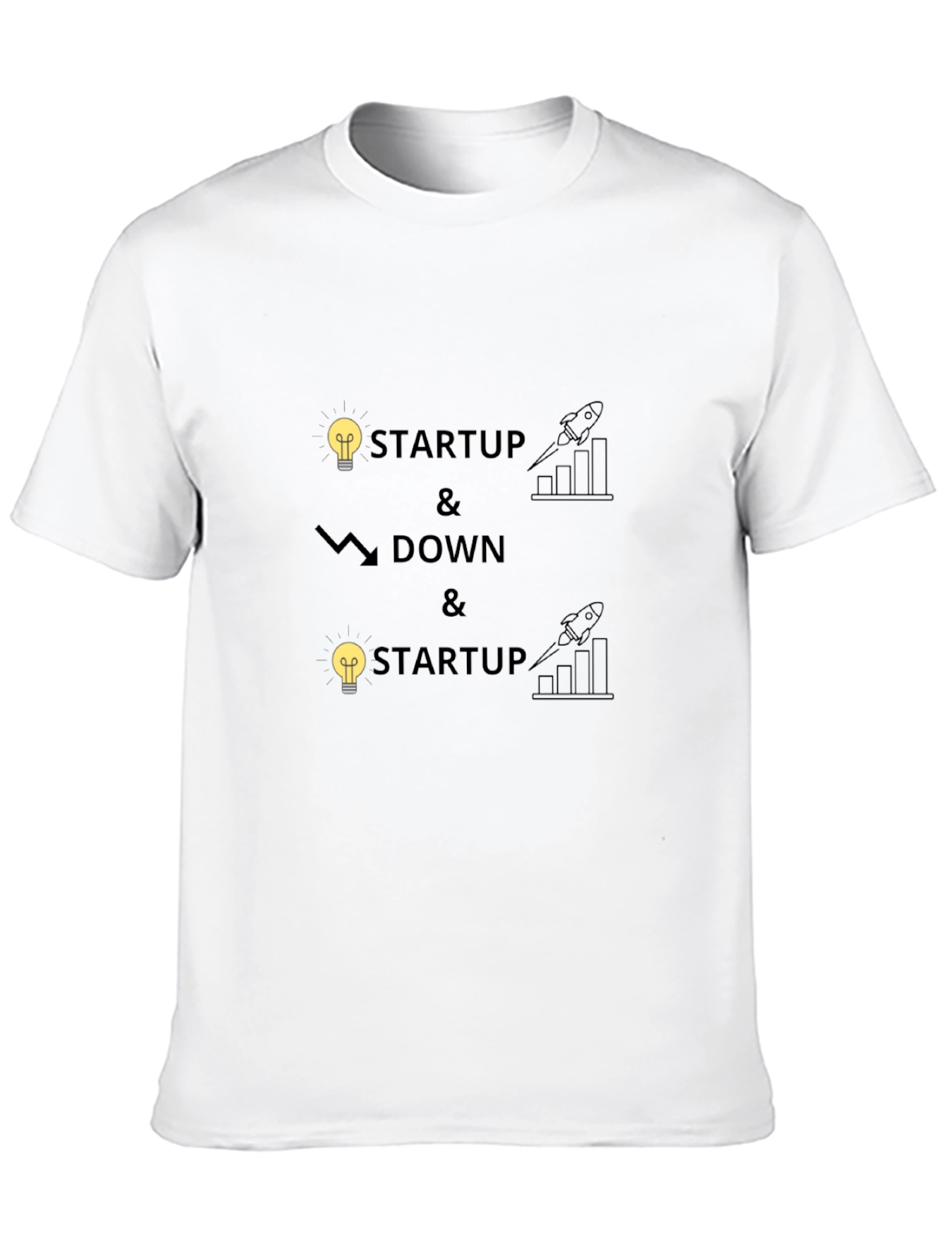 Startup Up & Down Graphic T-Shirt