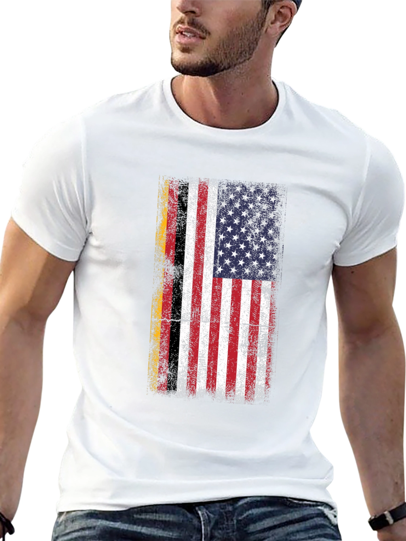 German American Flag Patriotic T-Shirt