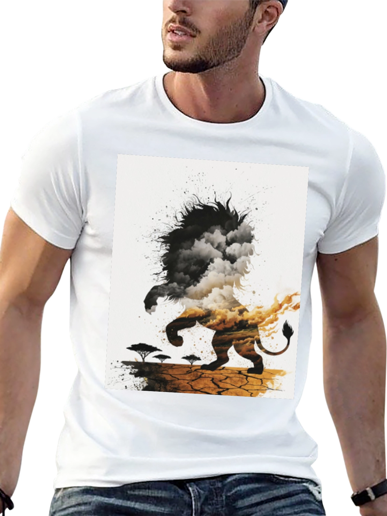 Lion Landscape Graphic Tee