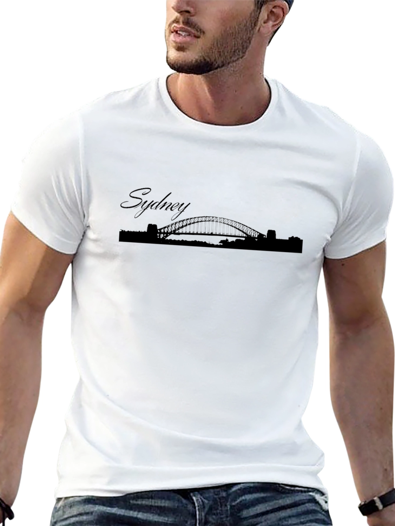 Sydney Bridge Silhouette T-Shirt - Black