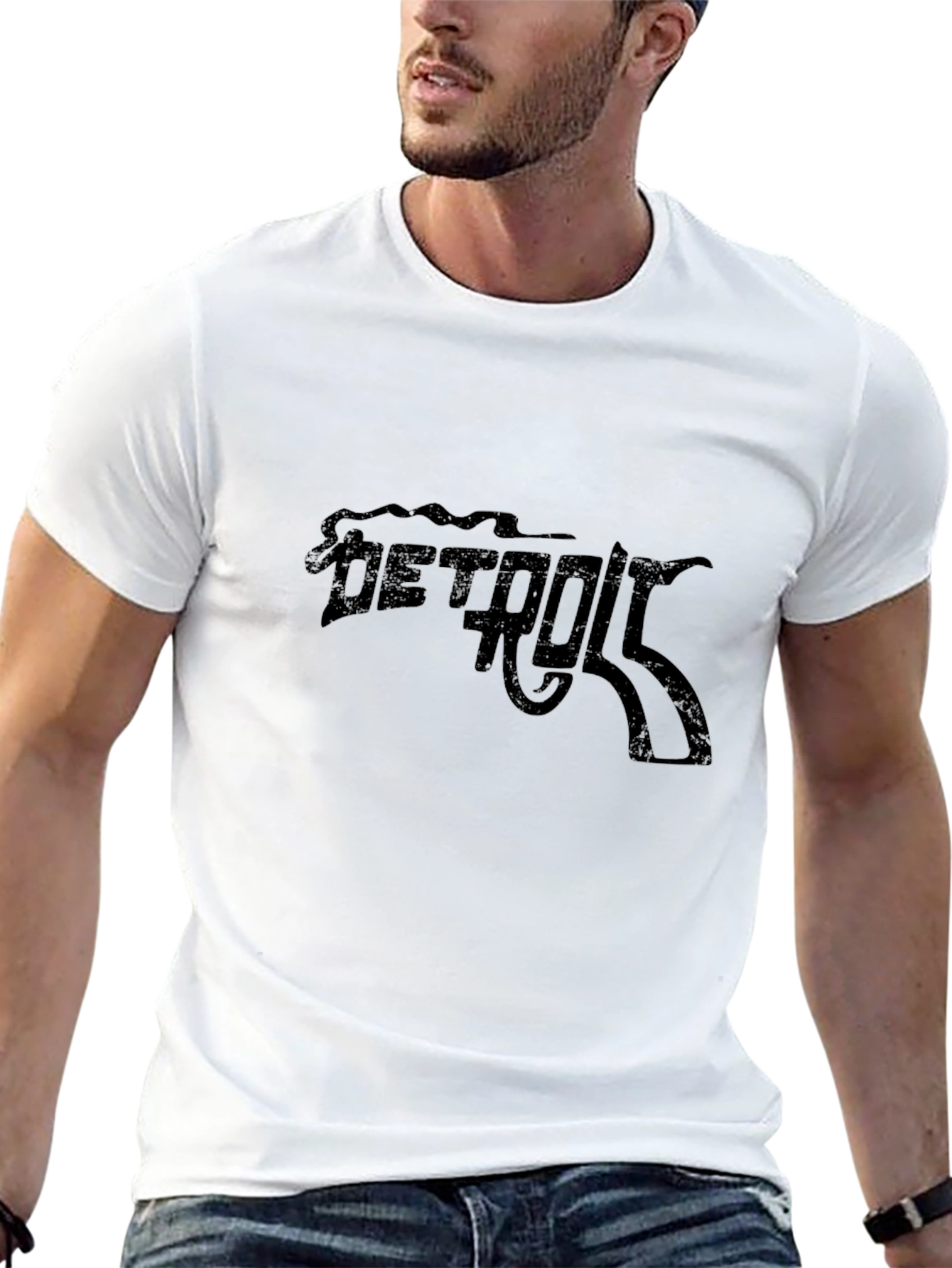 Detroit Gun T-Shirt - Black Graphic Tee