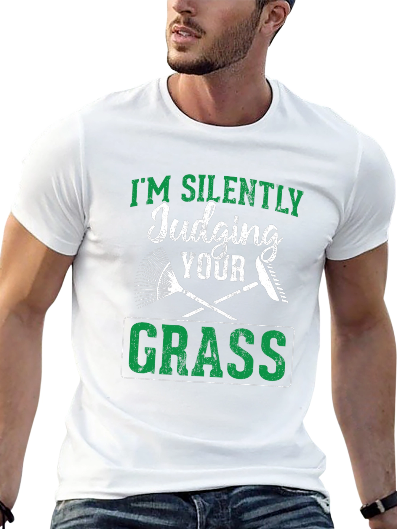 Silently Judging Your Grass Funny T-Shirt