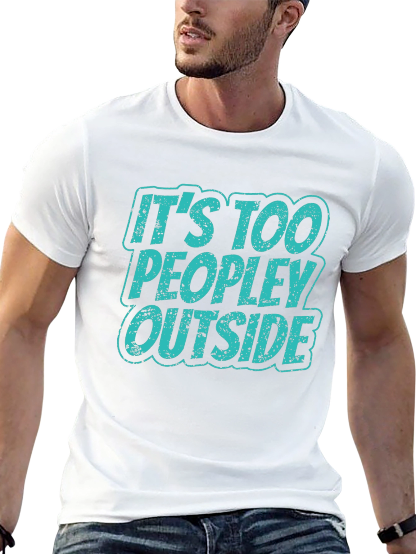 Too Peopley Outside Graphic T-Shirt