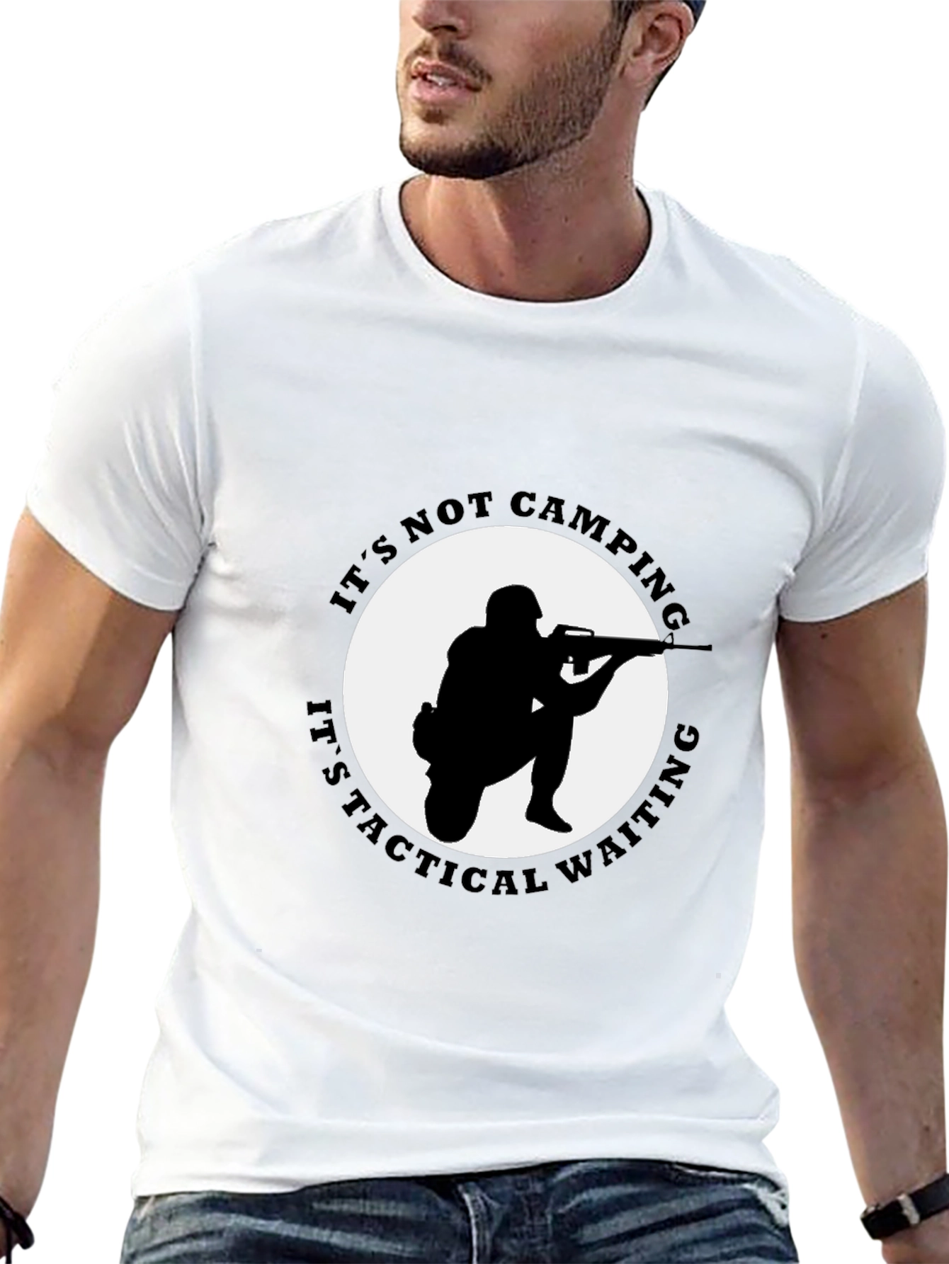 Tactical Waiting Graphic Tee - Black