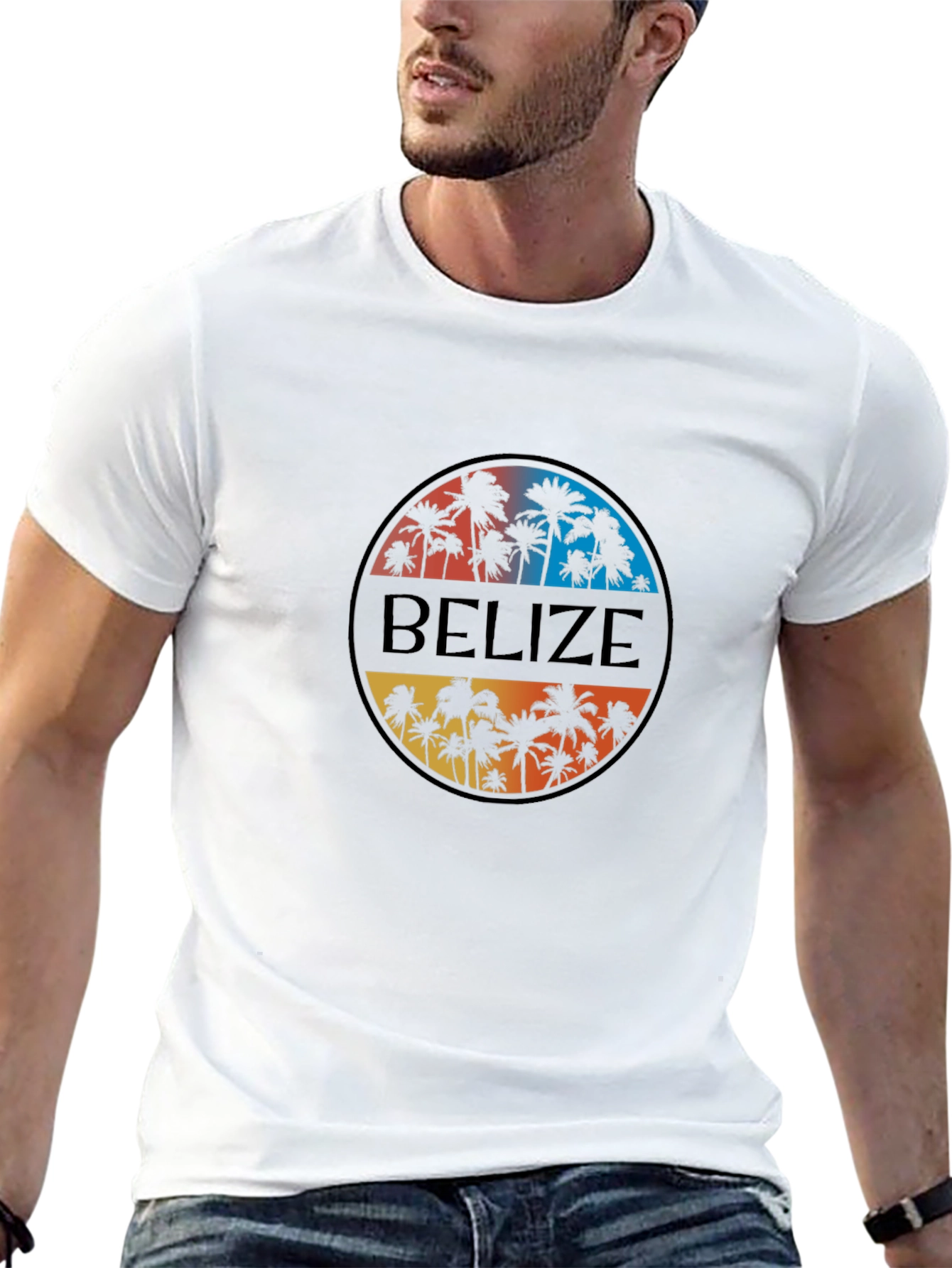 Belize Palms Graphic Tee - Island Vibes