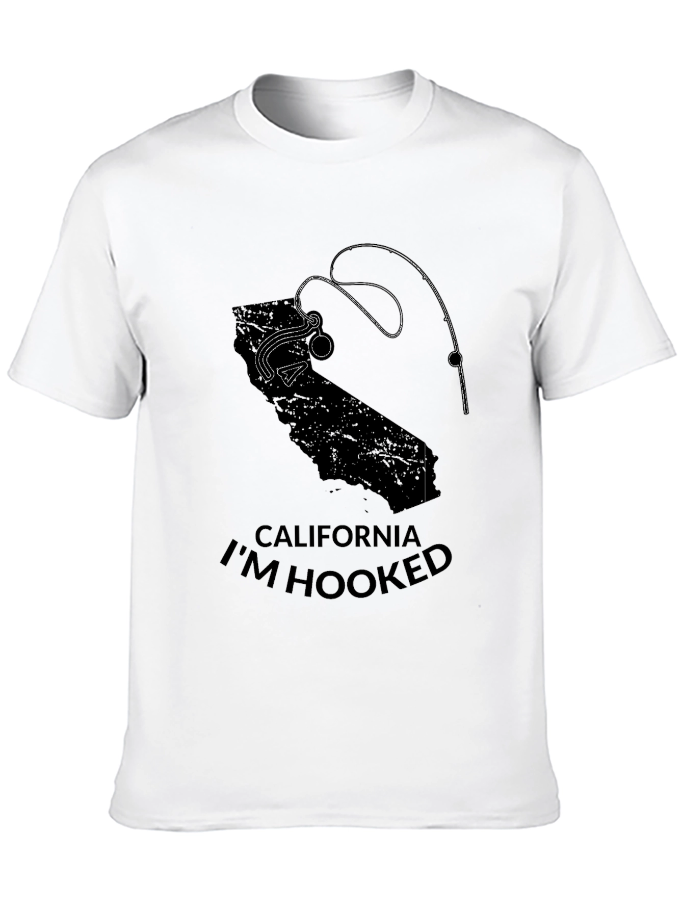 California Im Hooked Black T-Shirt