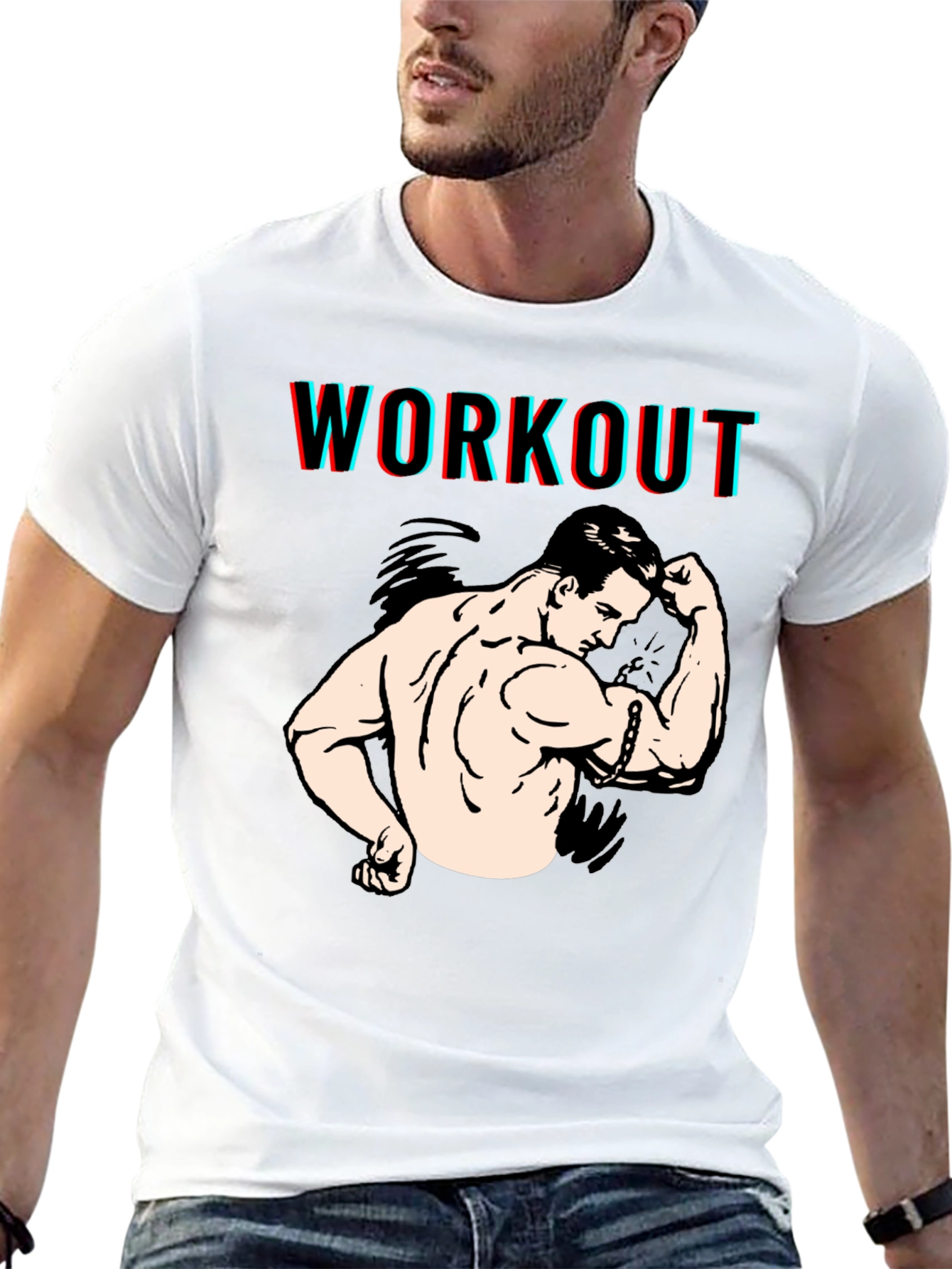 Workout Graphic Black T-Shirt