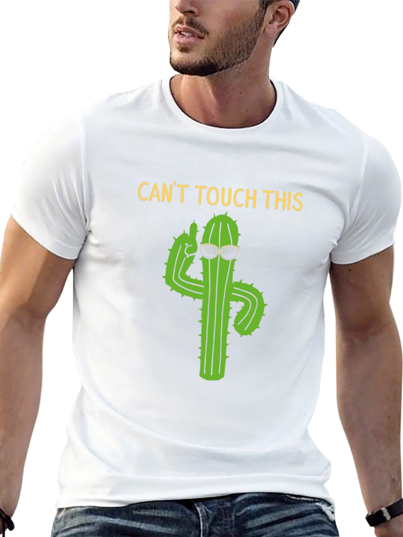 Cant Touch This Cactus Black T-Shirt