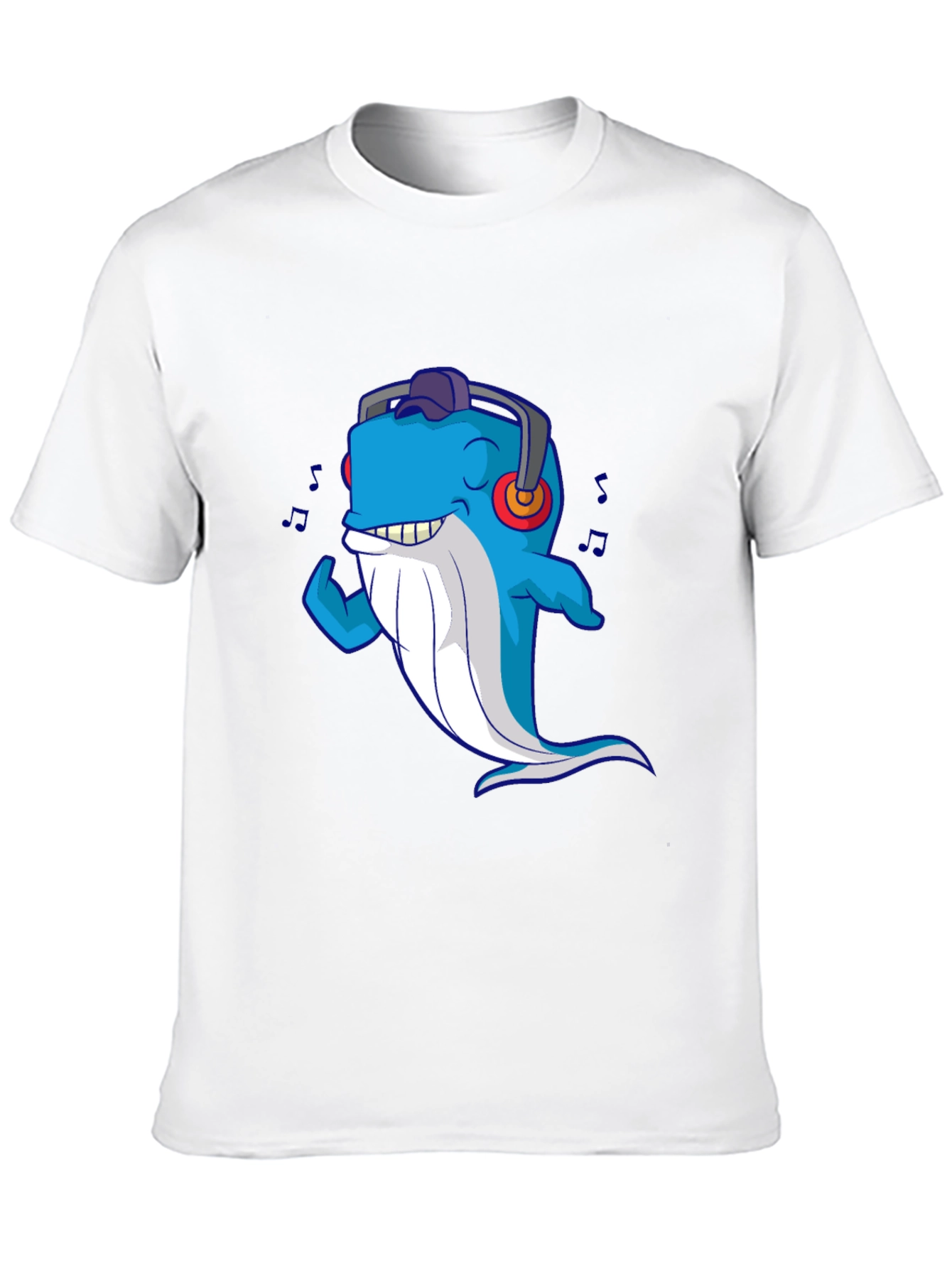 Cool Whale Graphic Tee - Mens Black T-Shirt
