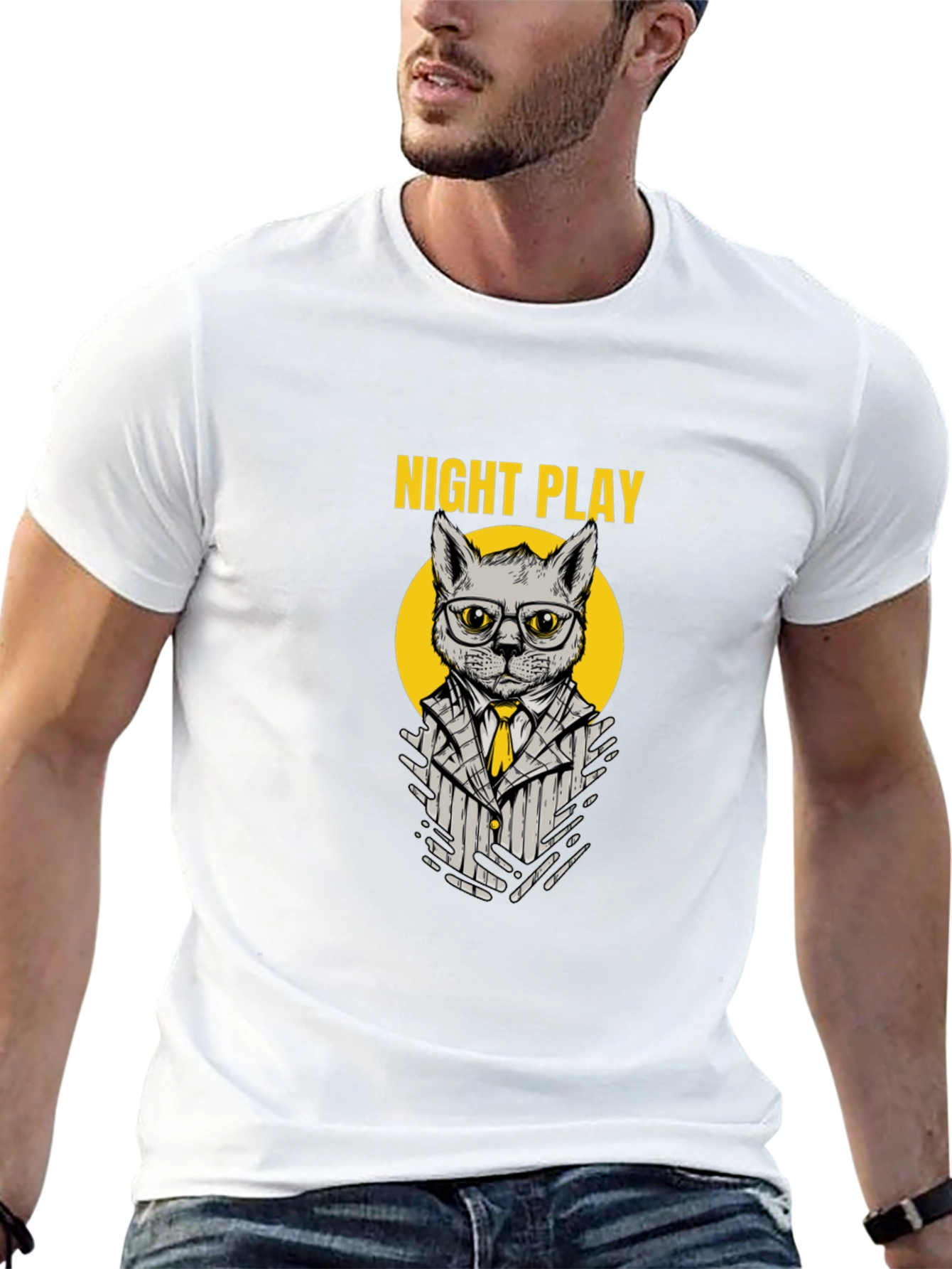 Night Play Cat T-Shirt