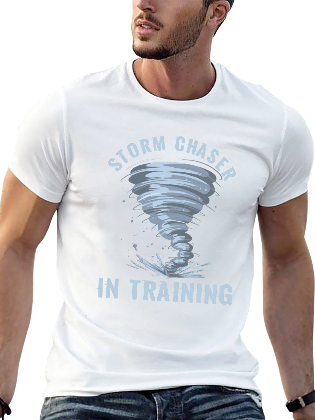 Storm Chaser in Training Black Graphic T-Shirt