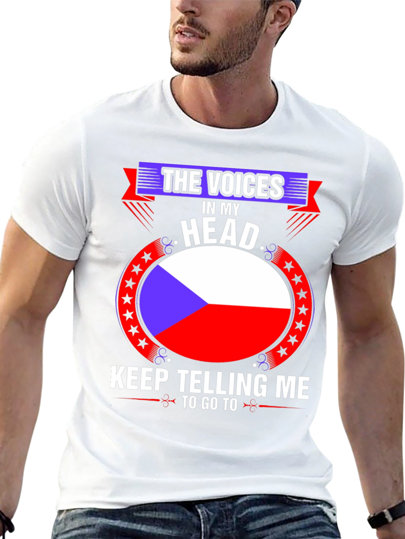 Czech Republic Flag T-Shirt: The Voices in My Head