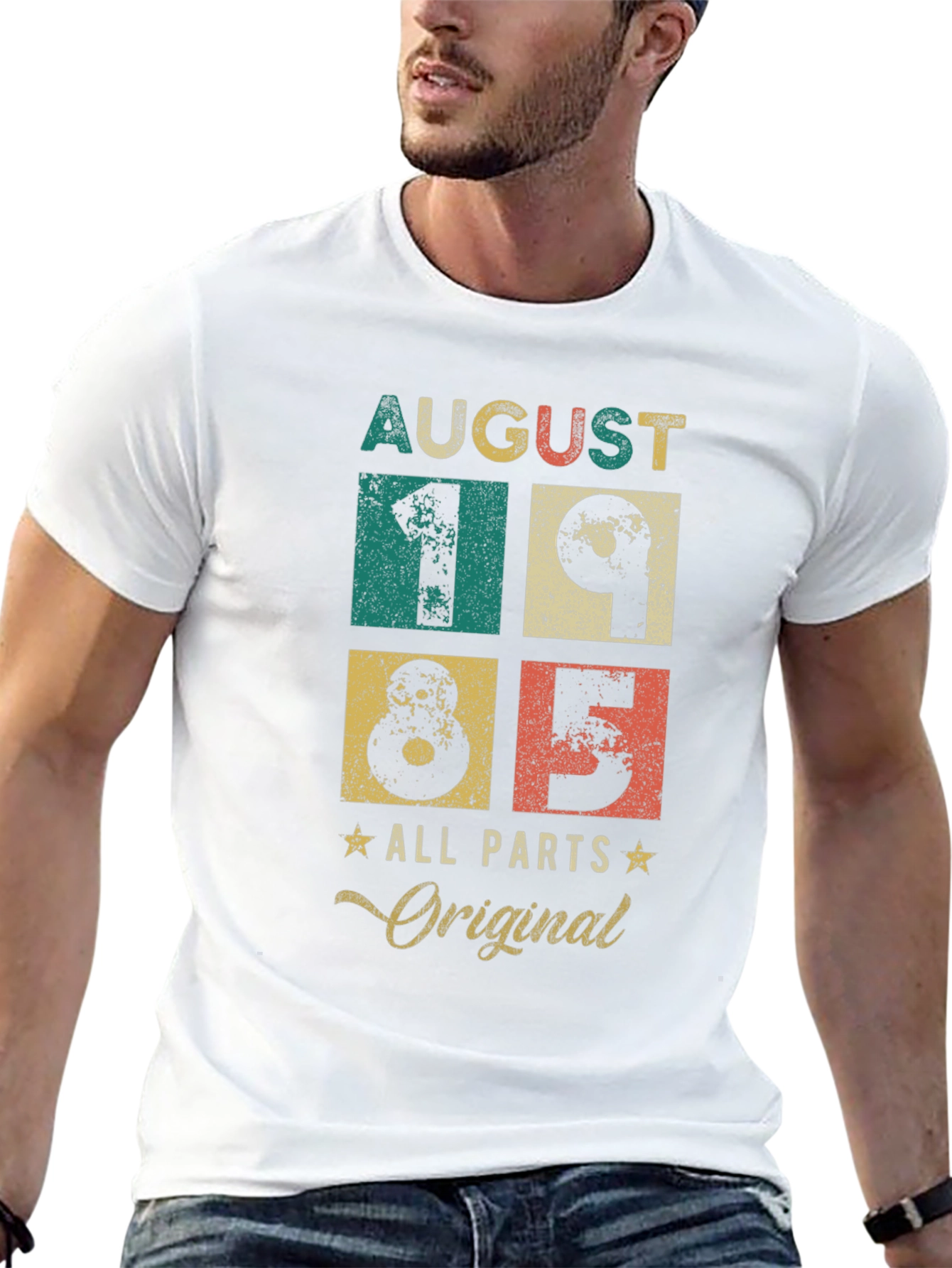 August 1985 All Original Parts Birthday T-Shirt