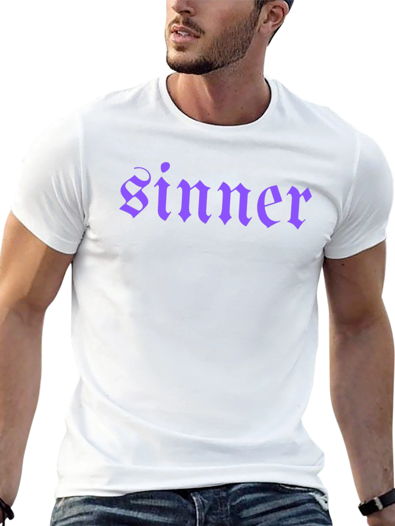 Sinner Graphic Tee - Black Gothic Style T-Shirt