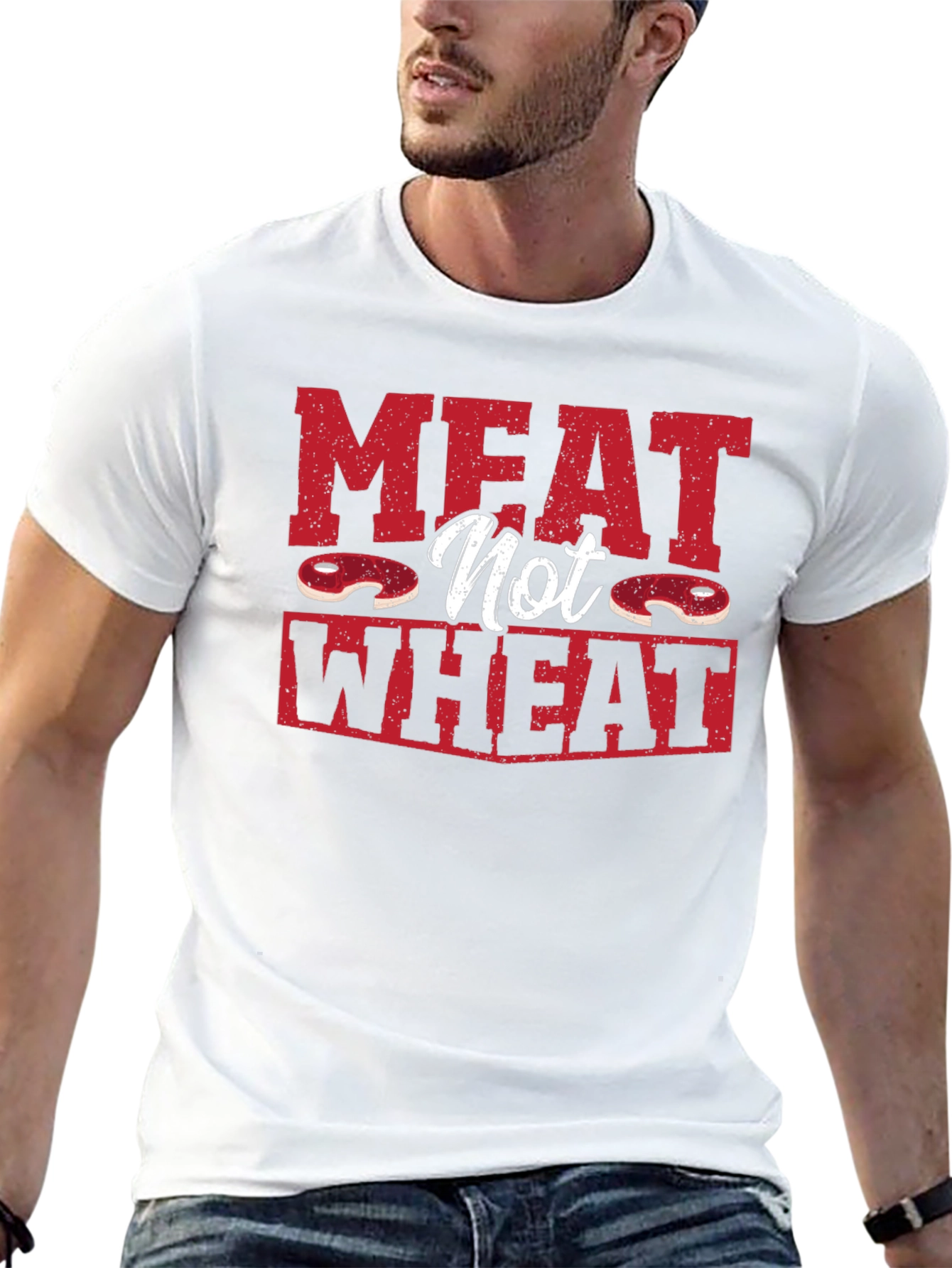 Meat Not Wheat T-Shirt - Funny Foodie Tee