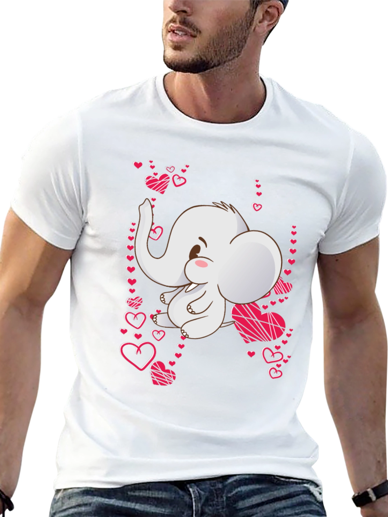 Elephant Heart T-Shirt: Cute Valentines Day Tee