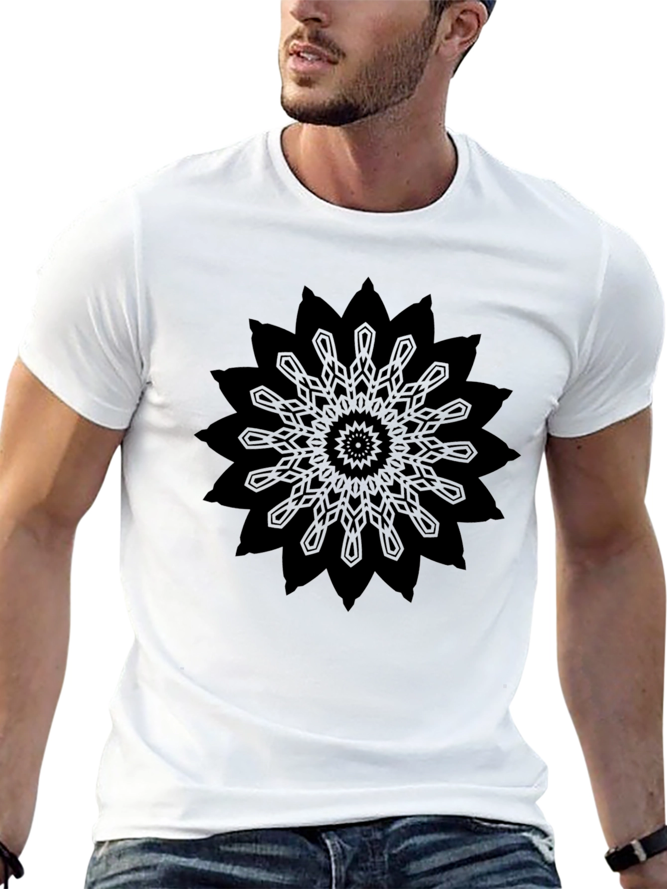 Black Mandala Graphic T-Shirt - Unisex