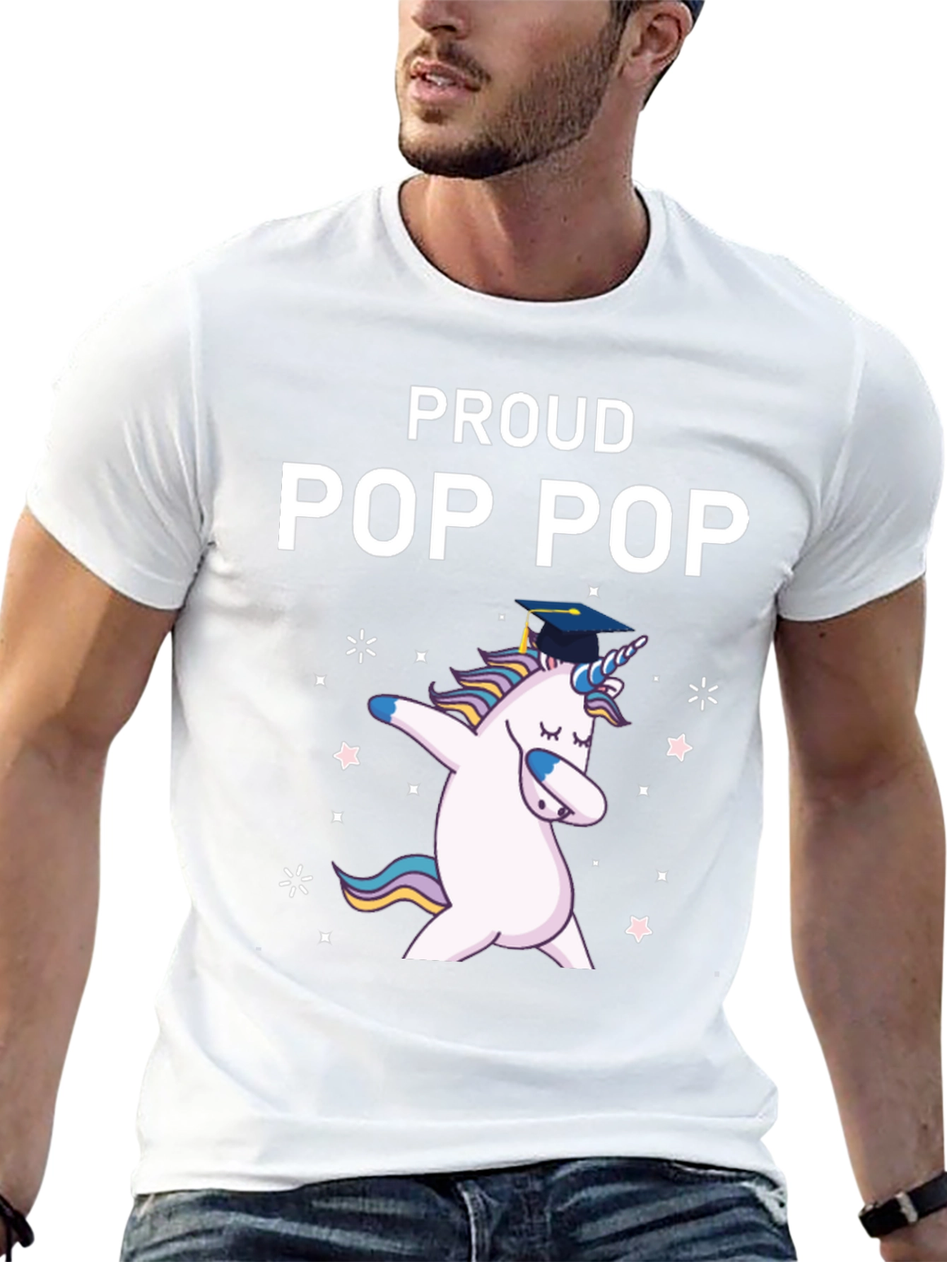 Proud Pop Pop Unicorn Graduation T-Shirt