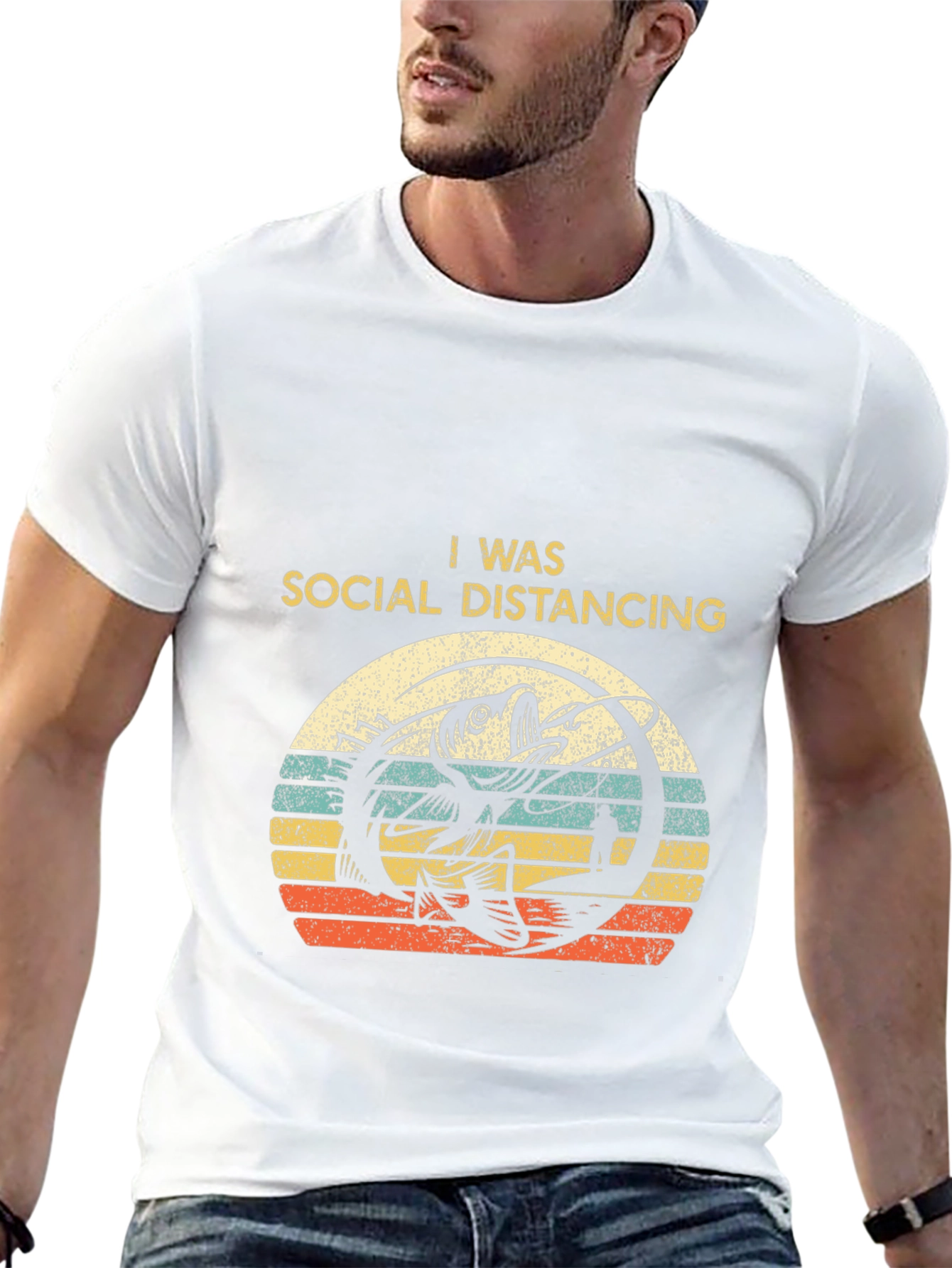 Social Distancing Fishing T-Shirt
