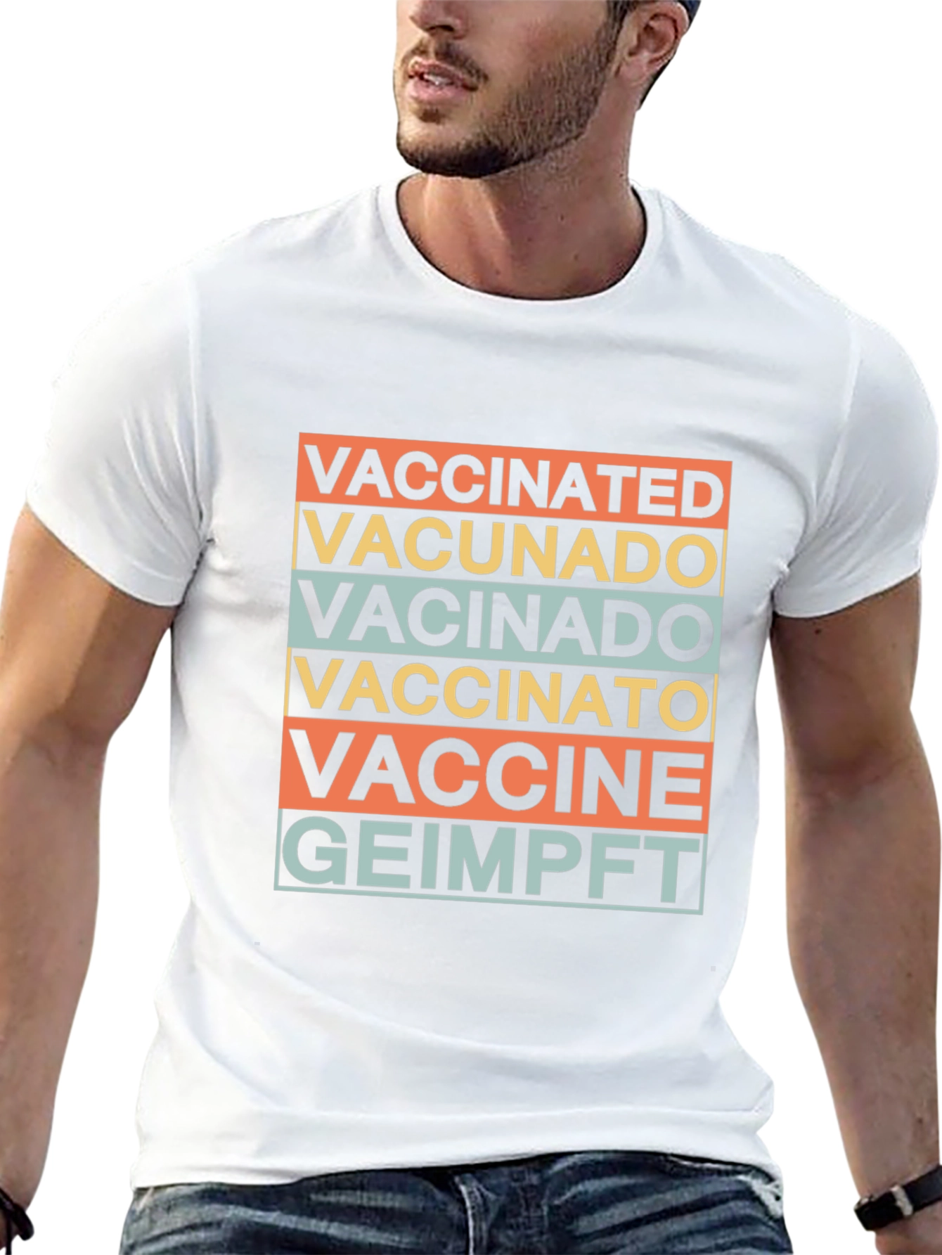 Vaccinated Languages Graphic T-Shirt - Stylish Comfort