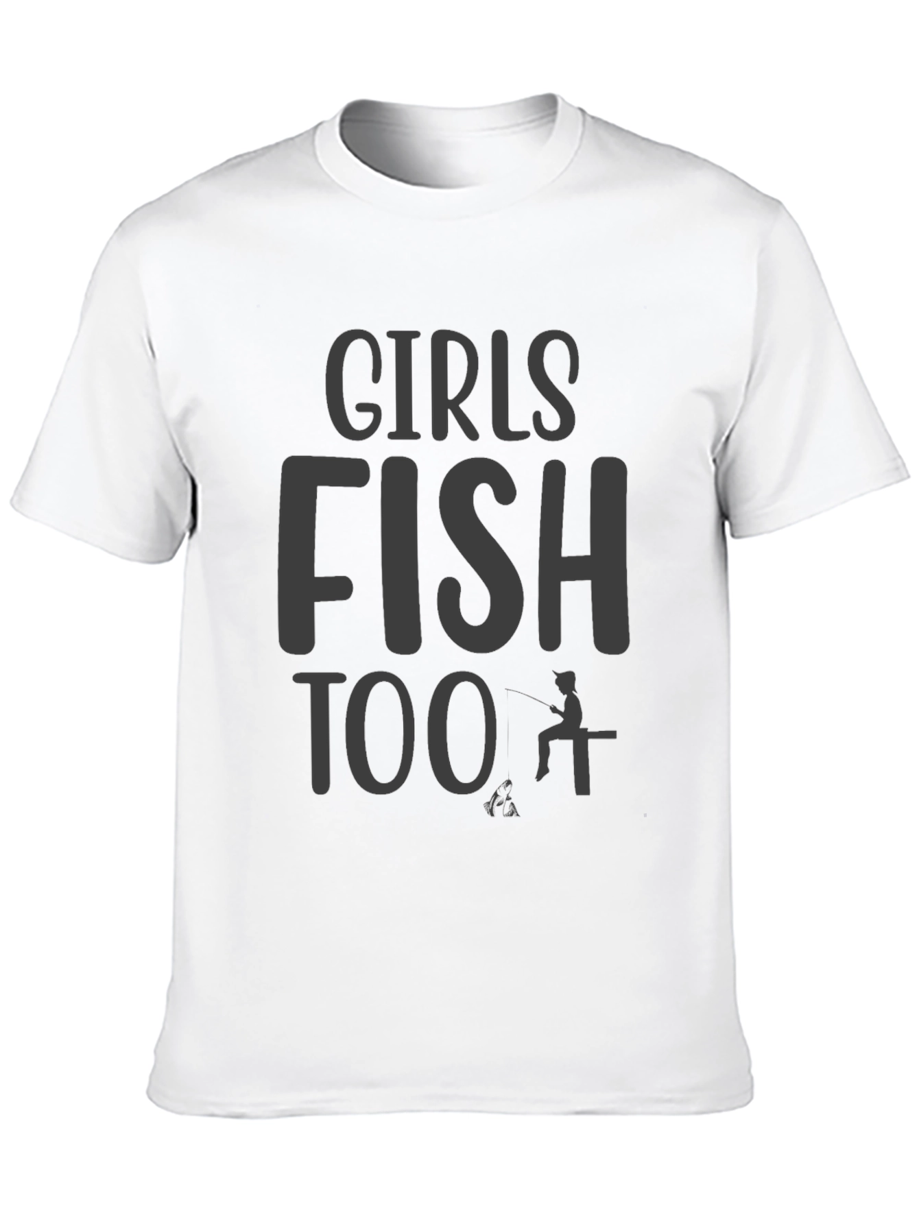 Girls Fish Too Graphic T-Shirt