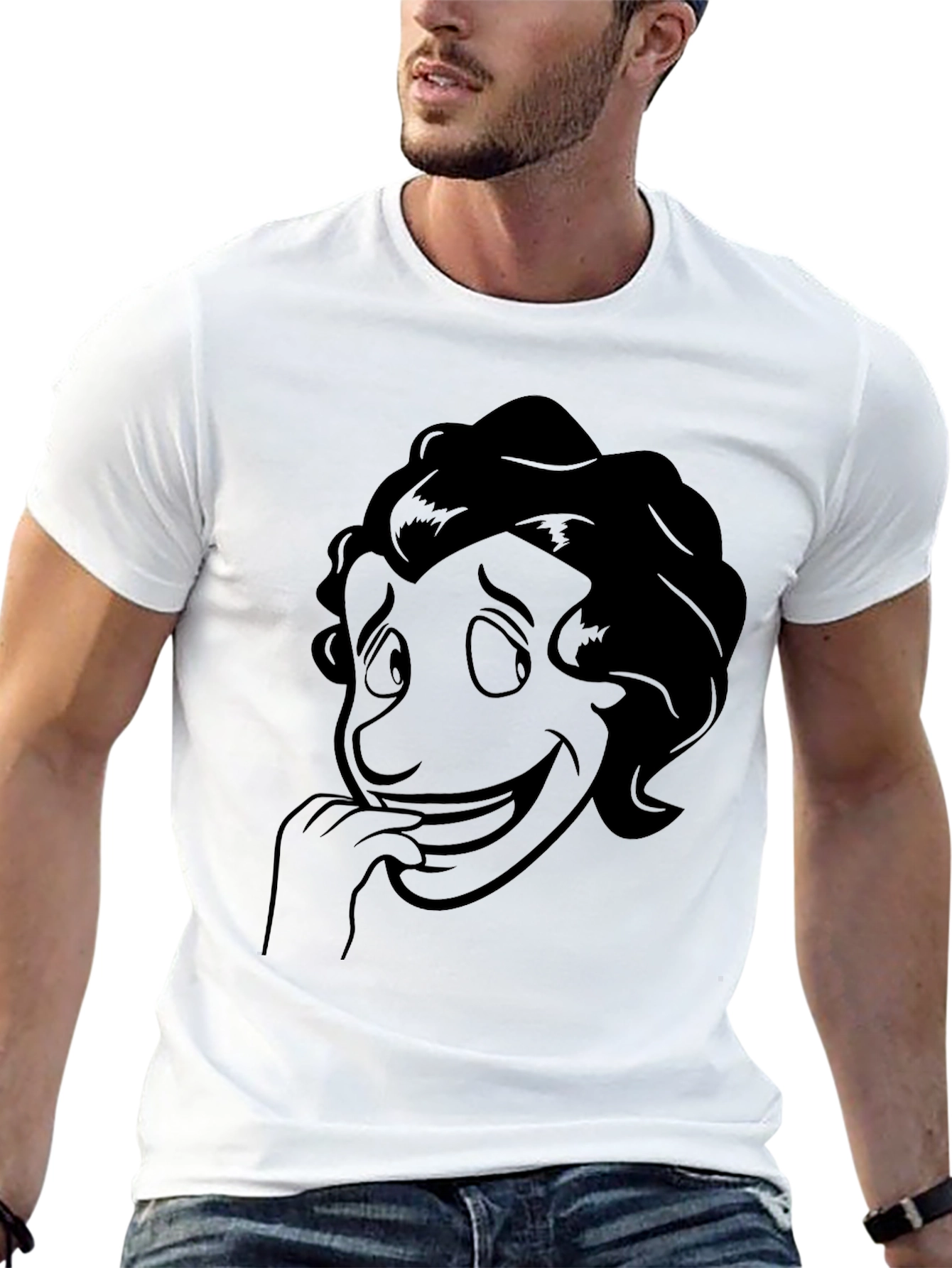 Cartoon Character Graphic Black T-Shirt