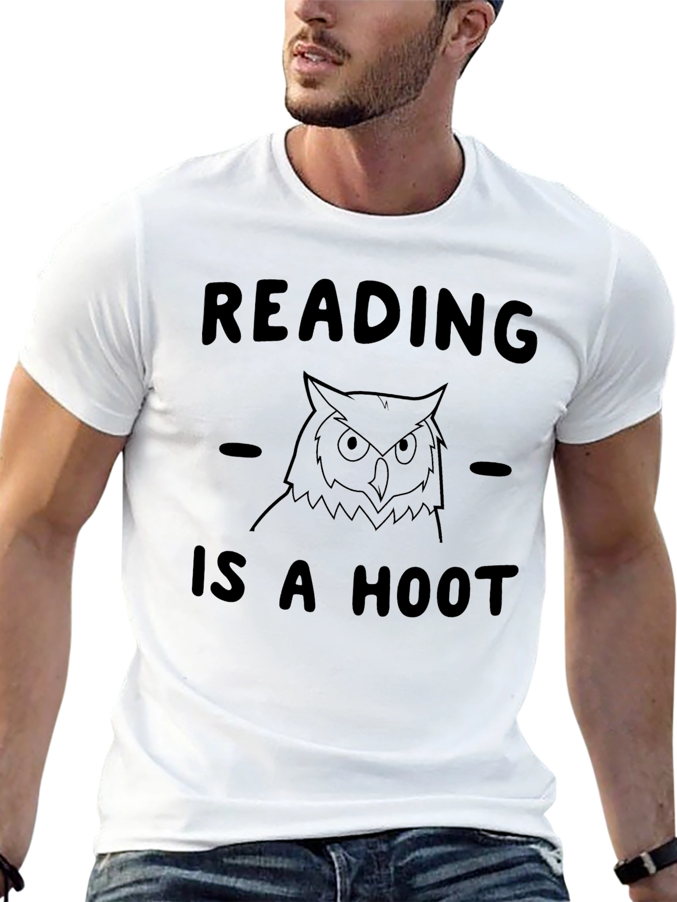 Reading is a Hoot Owl T-Shirt - Black