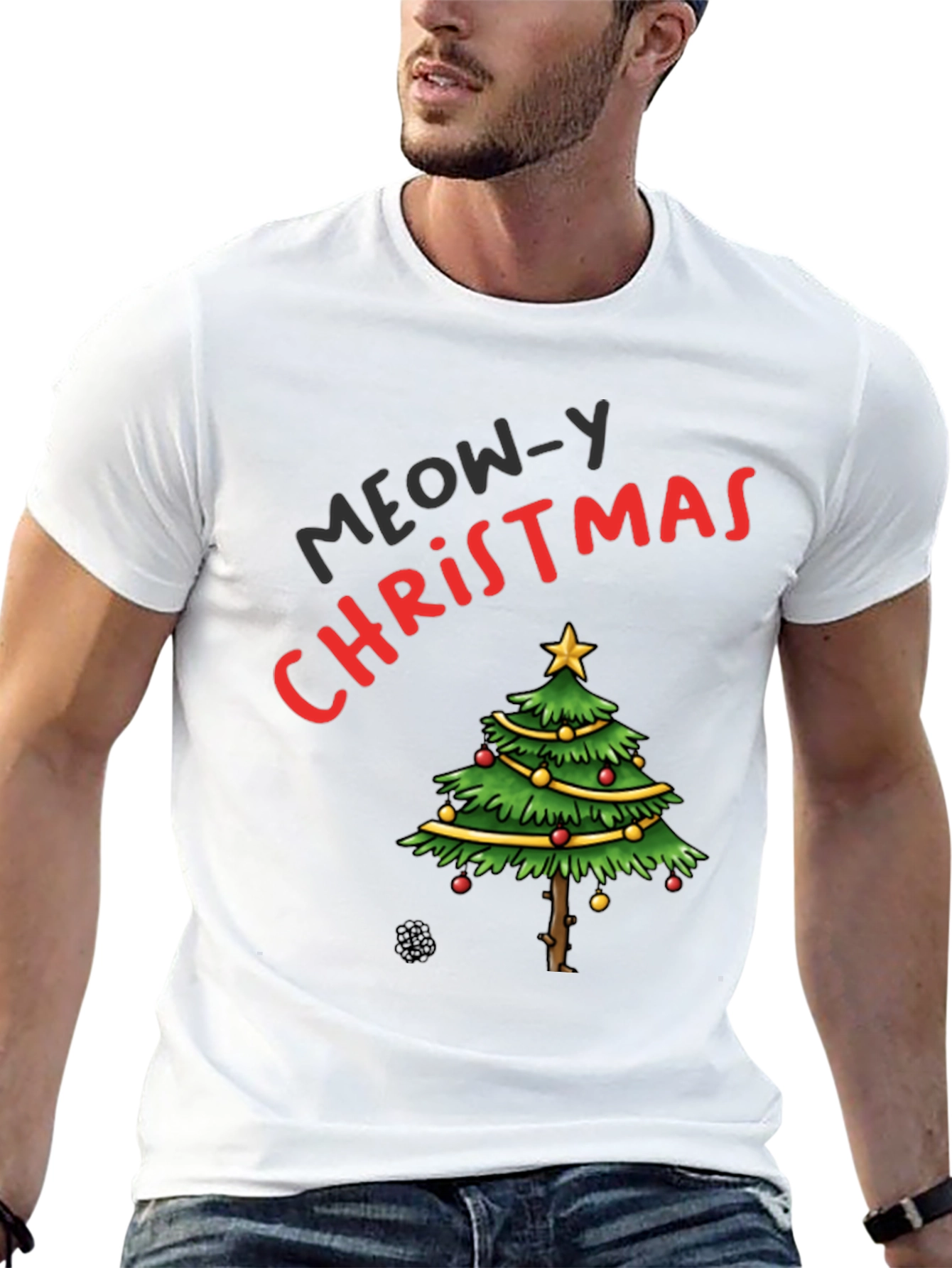 Meow-y Christmas Tree T-Shirt