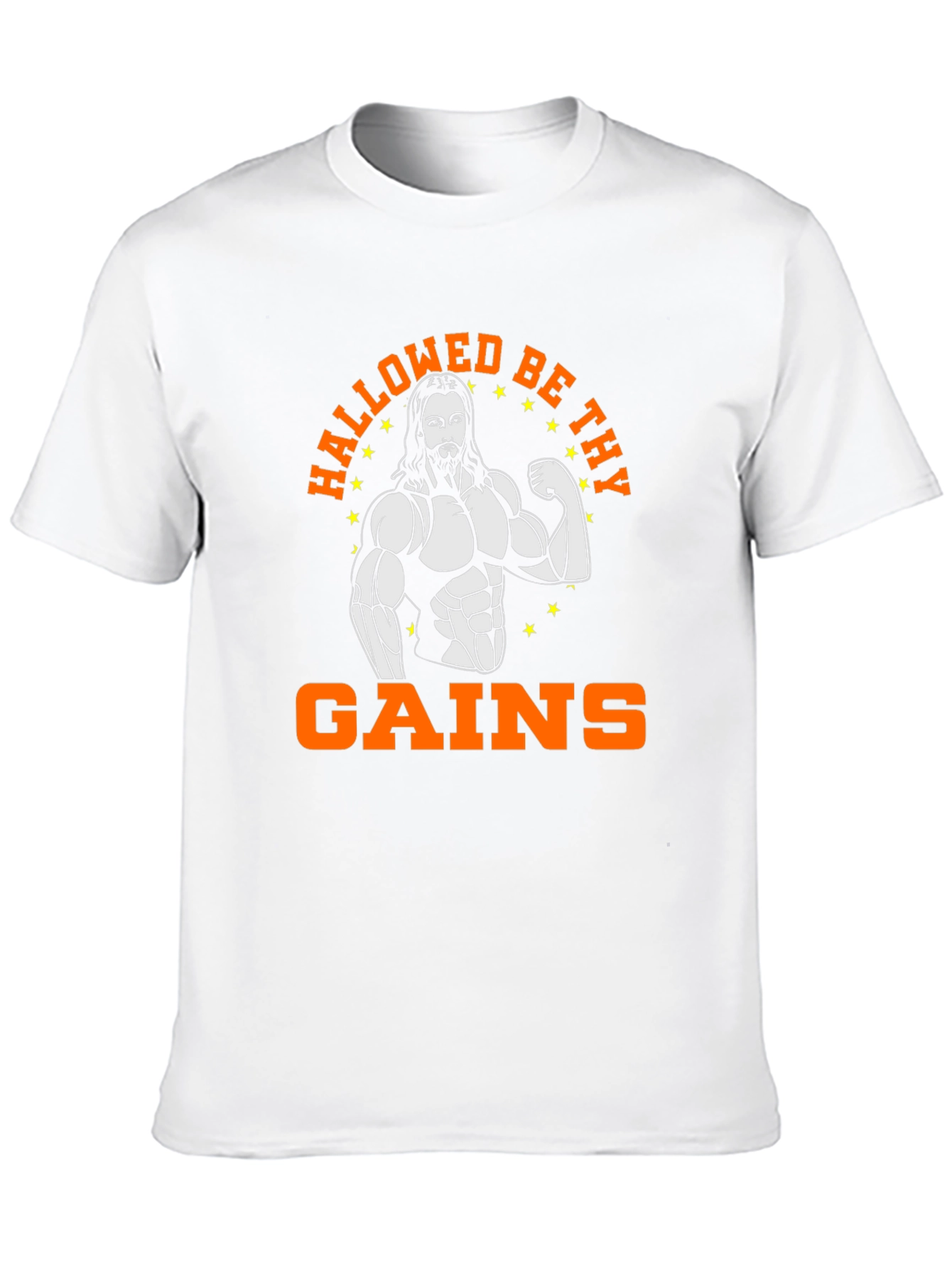 Hallowed Be Thy Gains Funny Workout T-Shirt