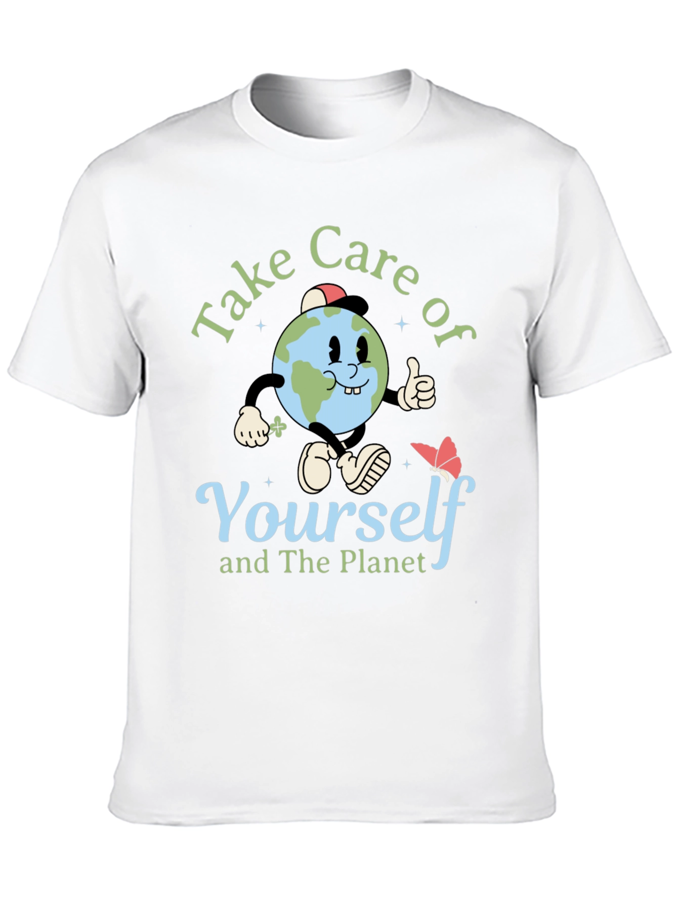 Take Care Earth Graphic T-Shirt Planet Conservation Tee