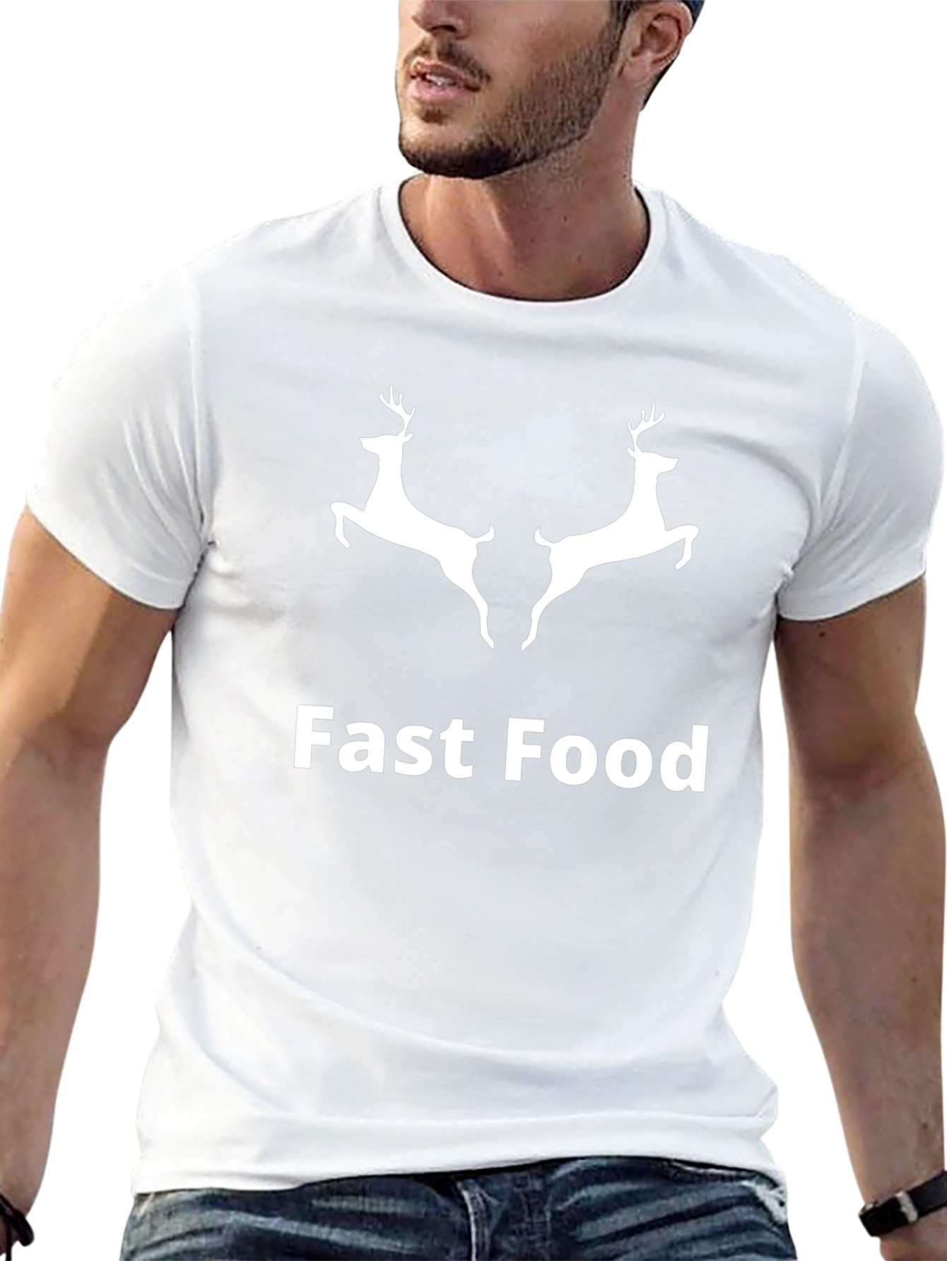 Fast Food Graphic Tee - Deer Design