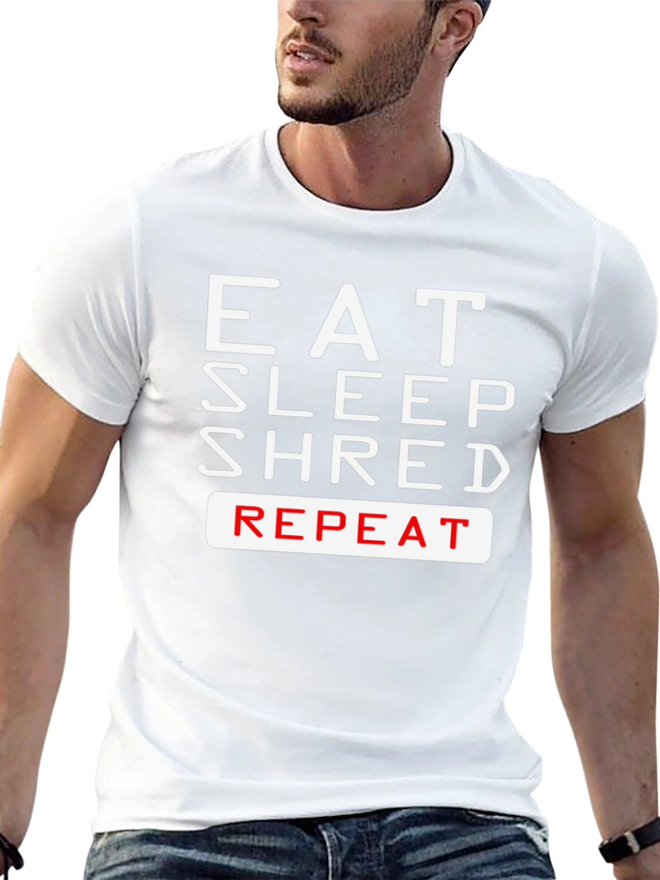 Eat Sleep Shred Repeat Graphic T-Shirt