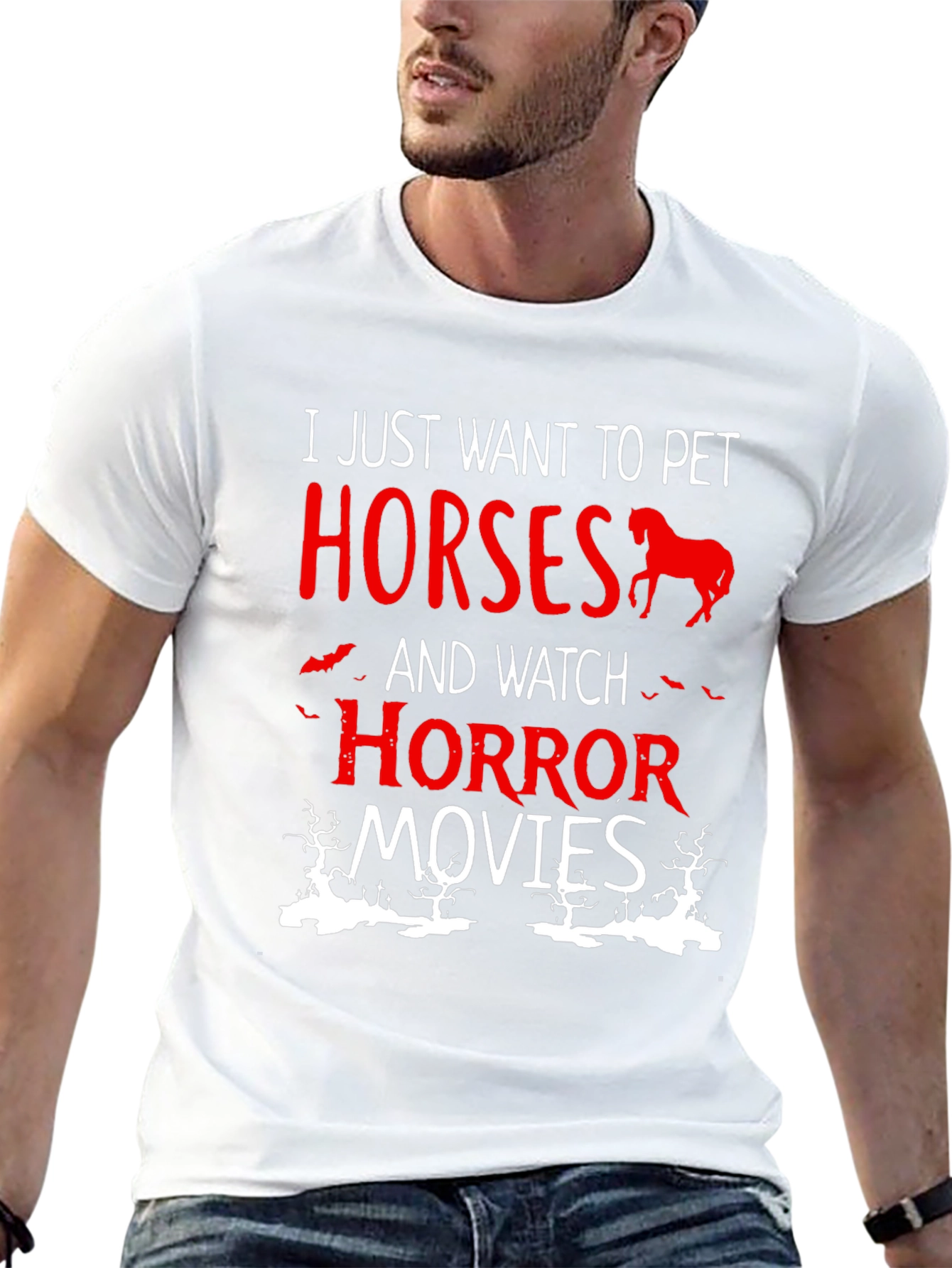 Pet Horses & Horror Movies T-Shirt