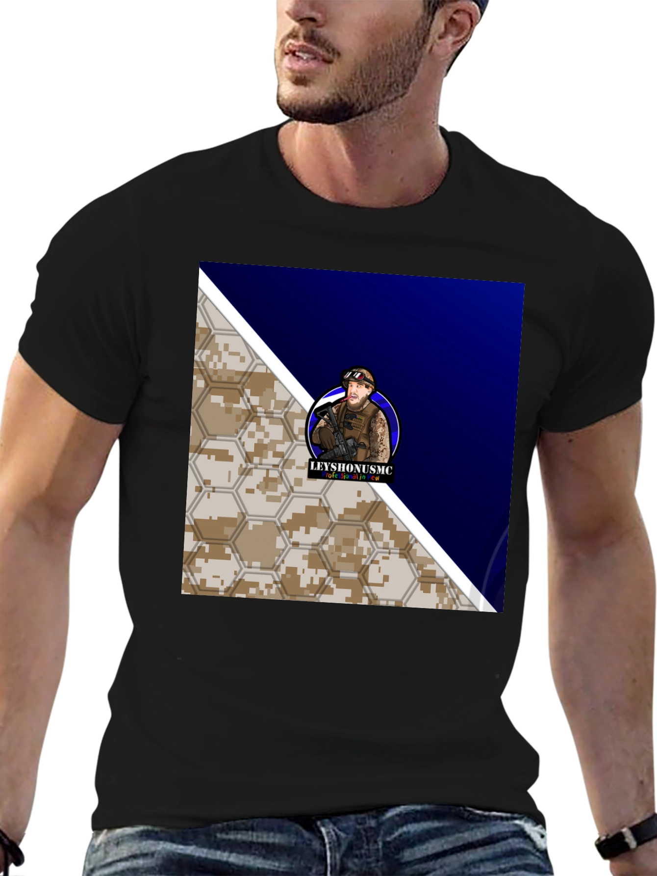 LEYYSHONUSMC Graphic Tee - Tactical Style