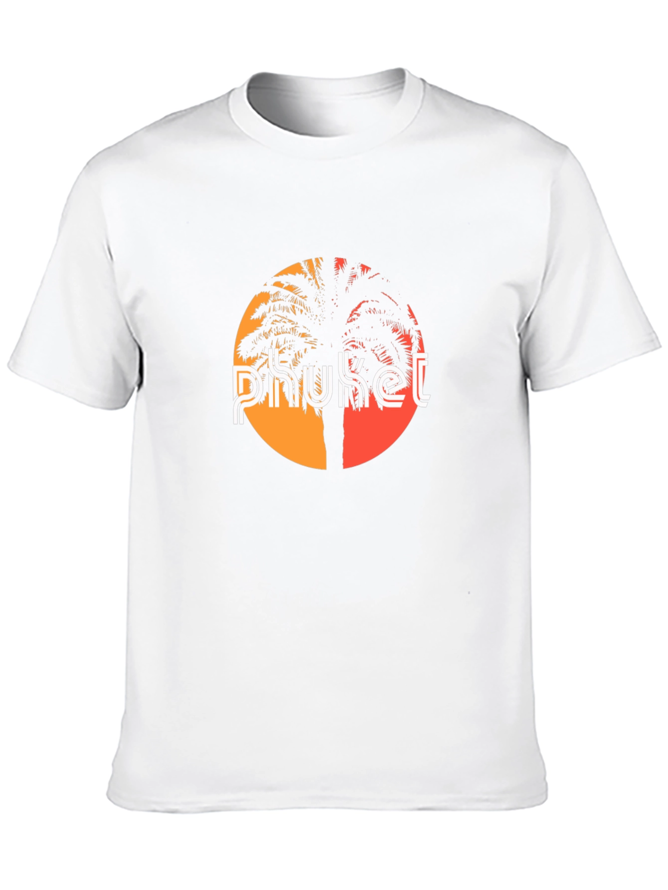 Phuket Palm Tree Graphic Tee - Tropical Island Style