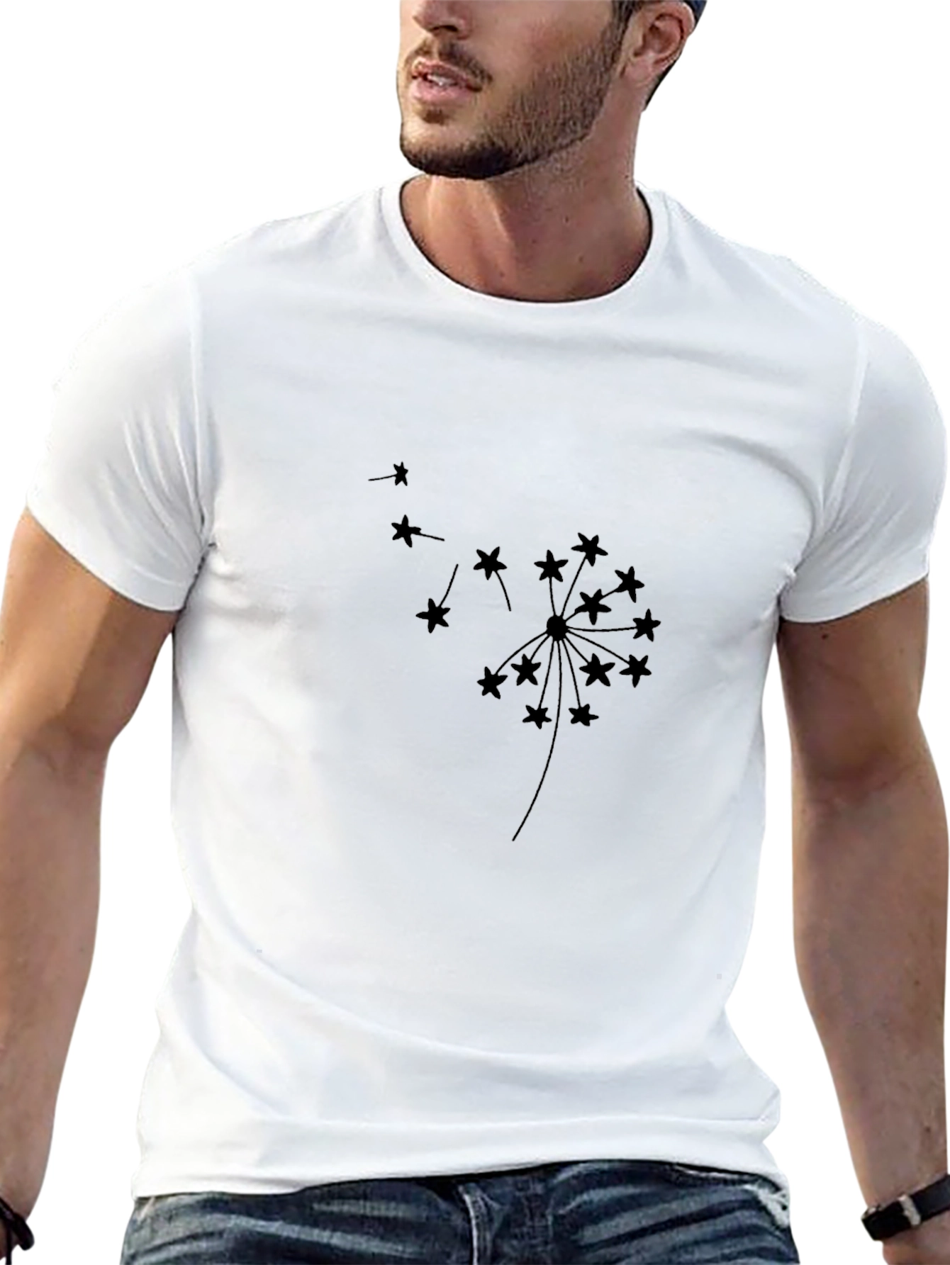 Black Dandelion Star T-Shirt