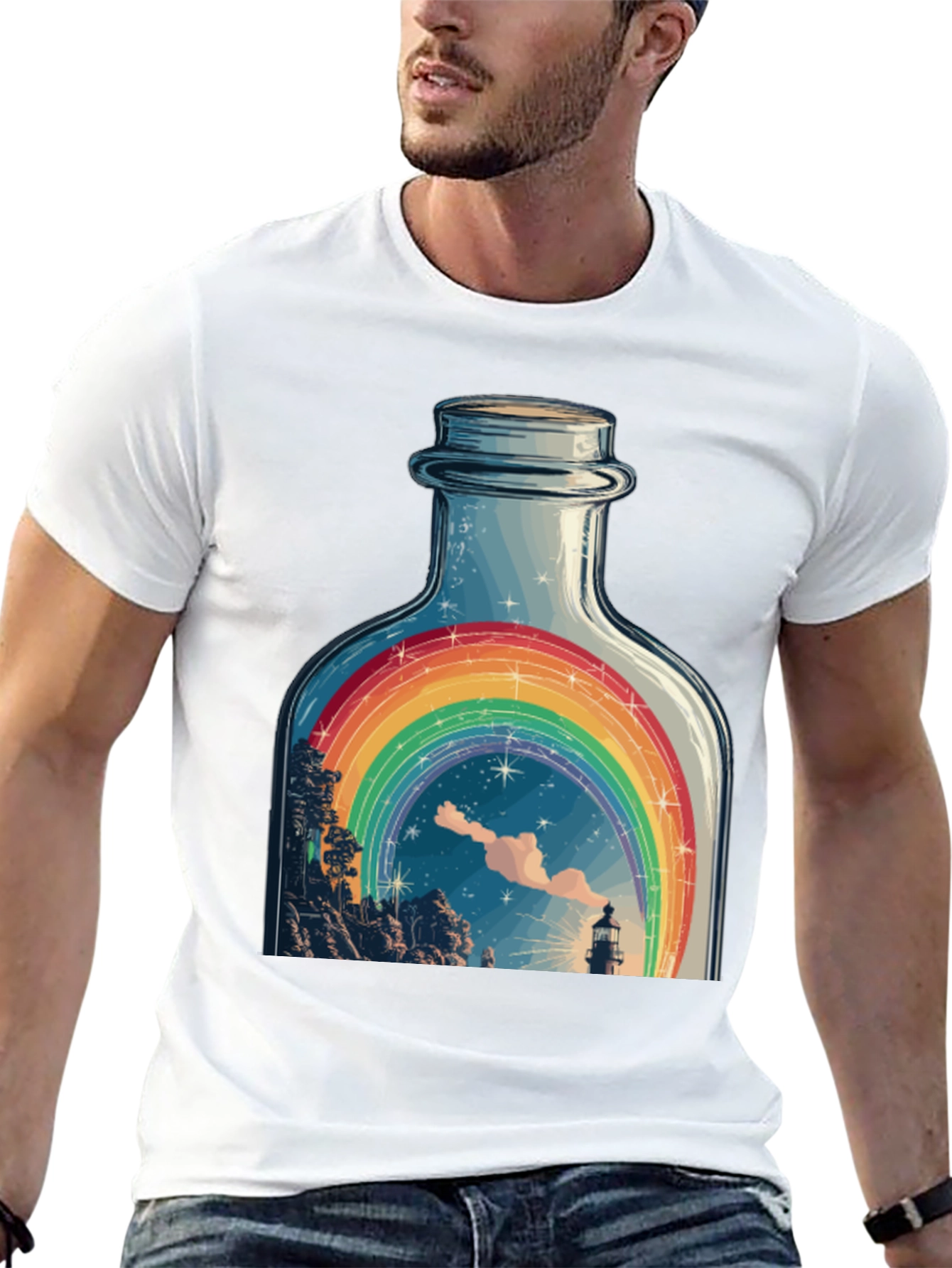 Rainbow Bottle Graphic Tee