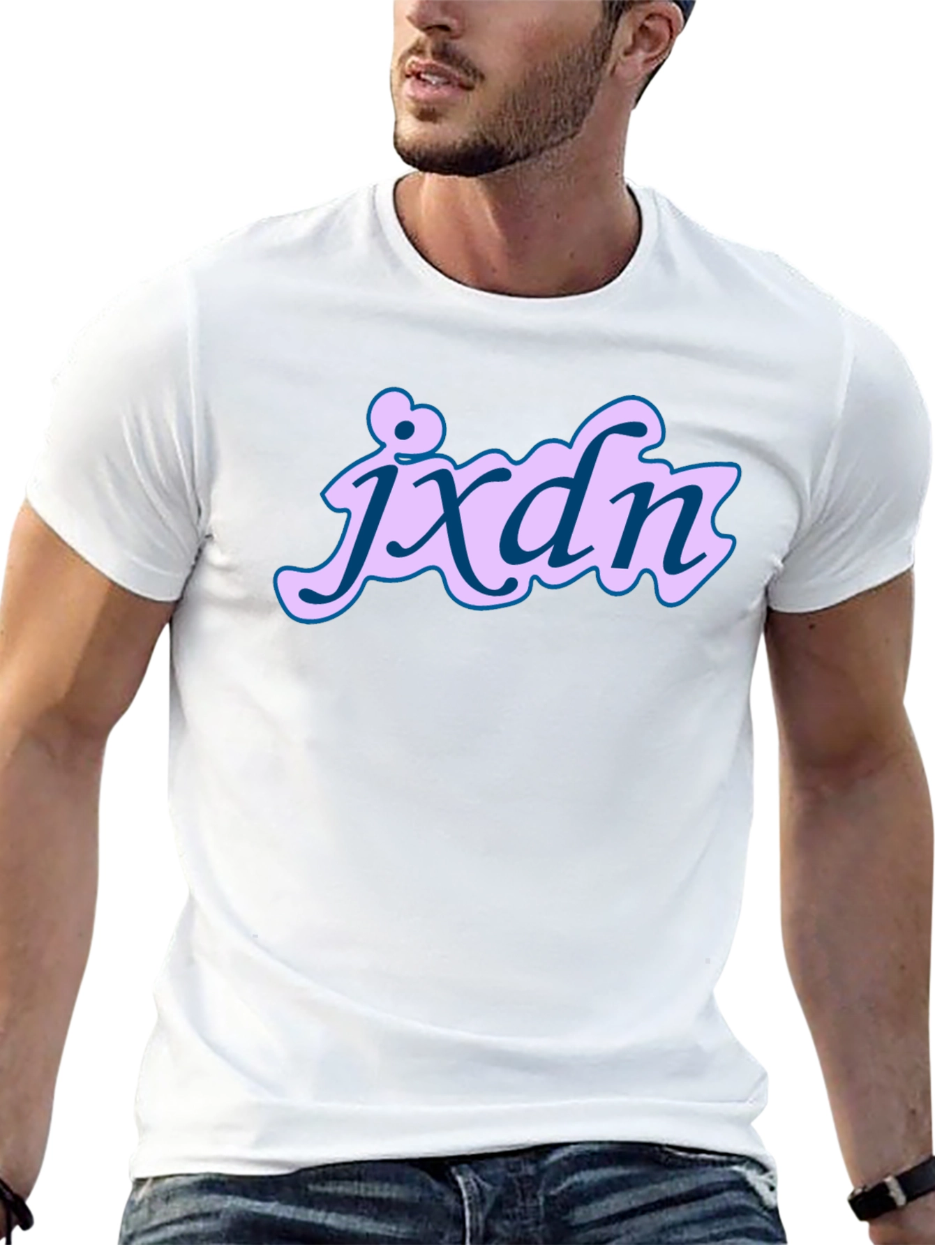 Jxnd Pink Text Graphic Tee
