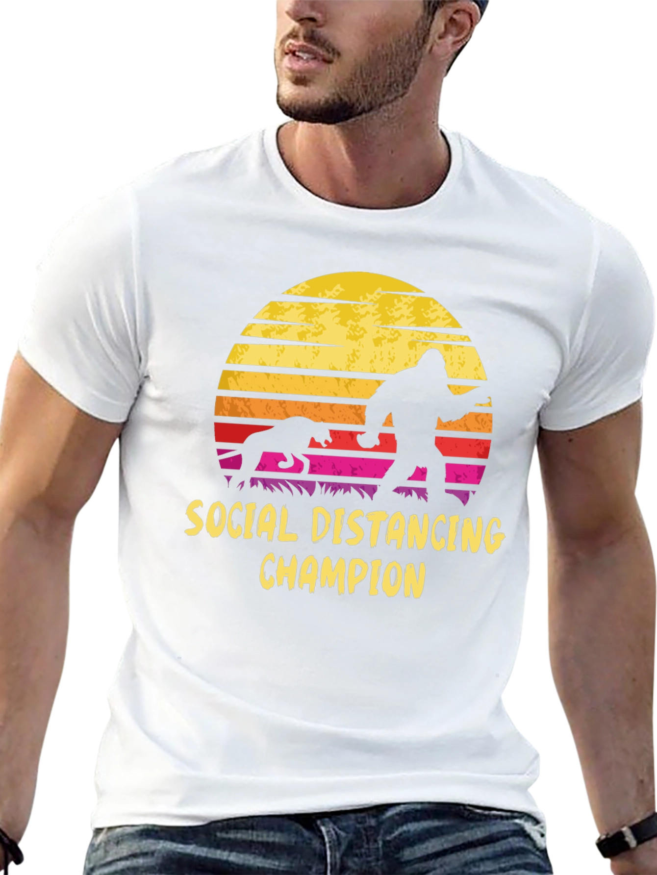 Social Distancing Champion Graphic T-Shirt