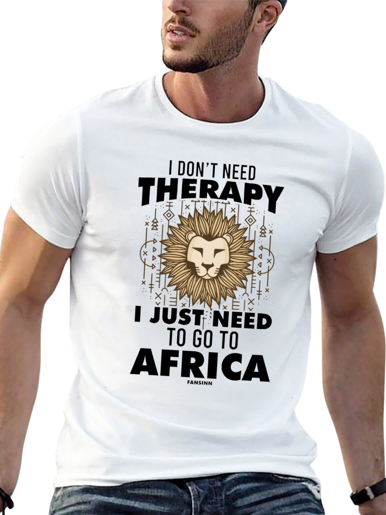 Africa Therapy Graphic T-Shirt - Mens Cotton Tee
