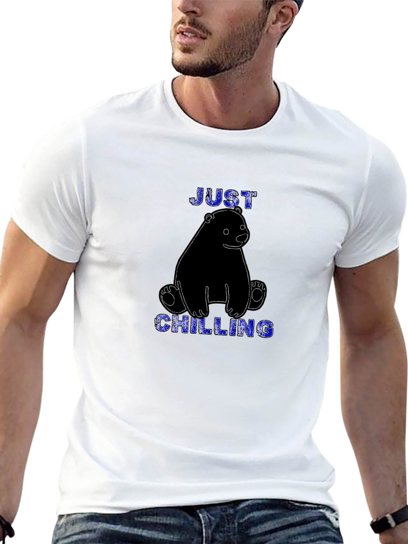 Just Chilling Bear Graphic T-Shirt