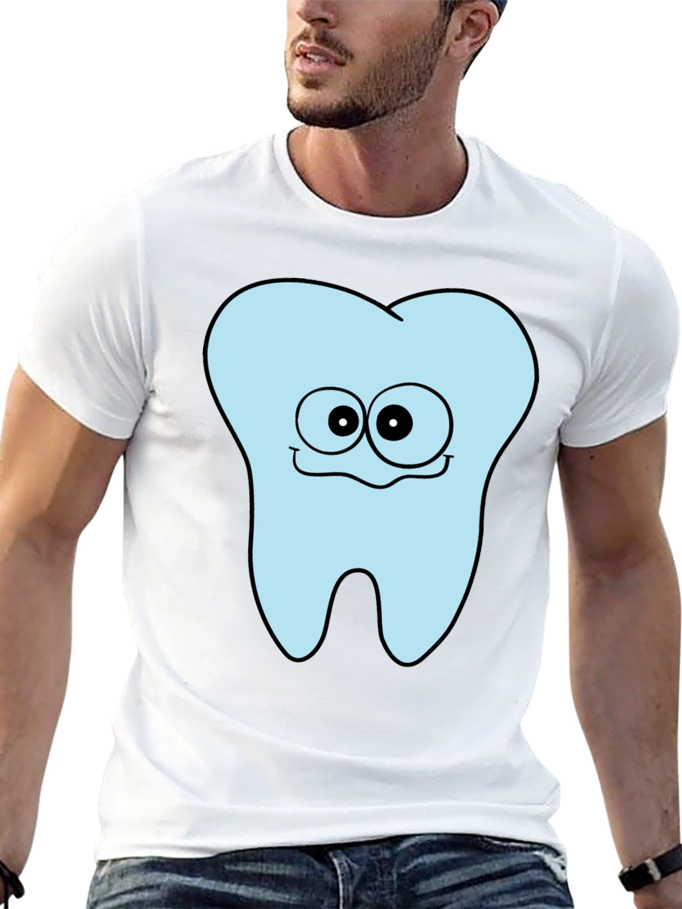 Cartoon Tooth Graphic Tee - Dentist Humor Shirt