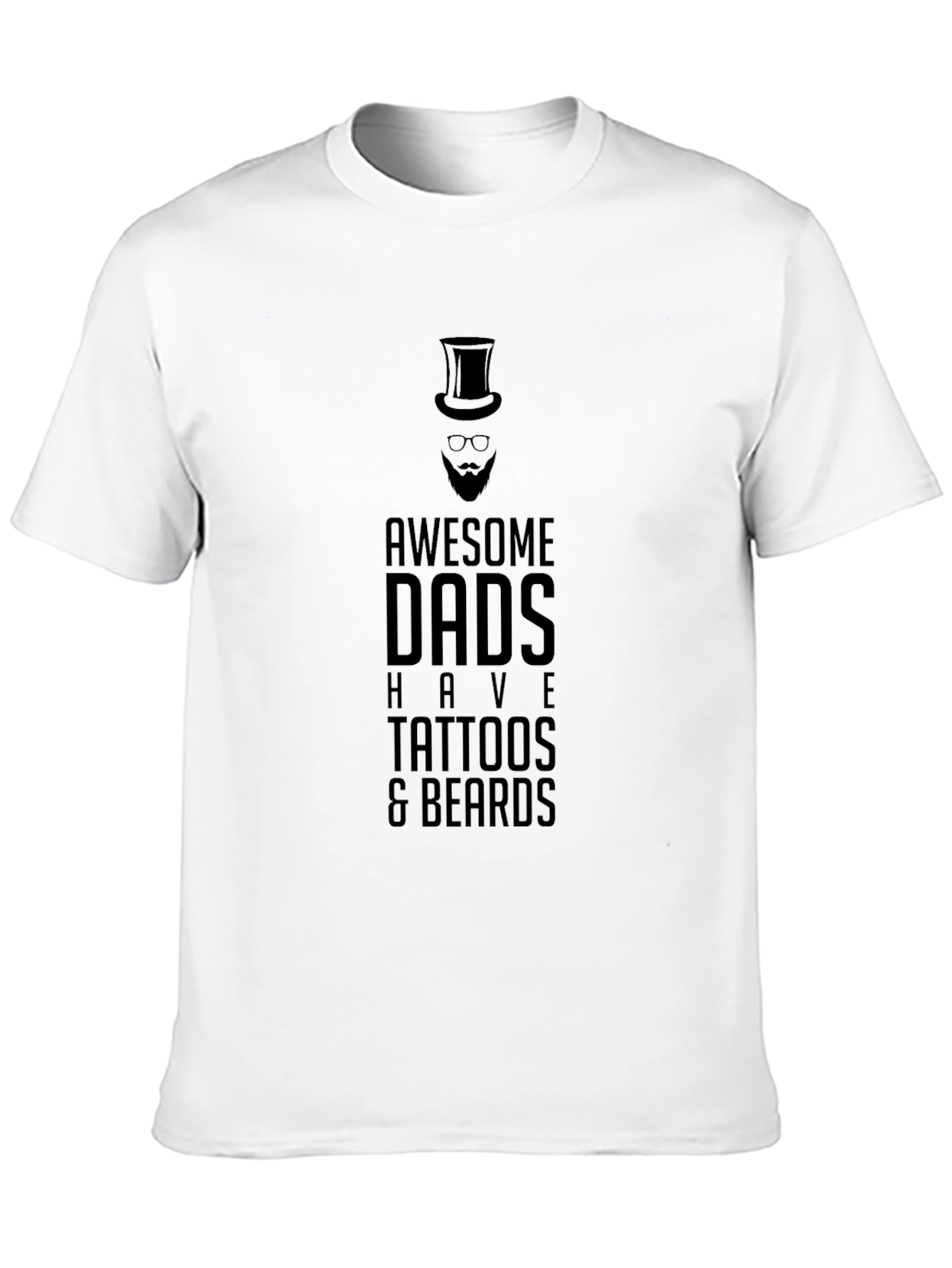 Awesome Dads Tattoos & Beards Graphic T-Shirt