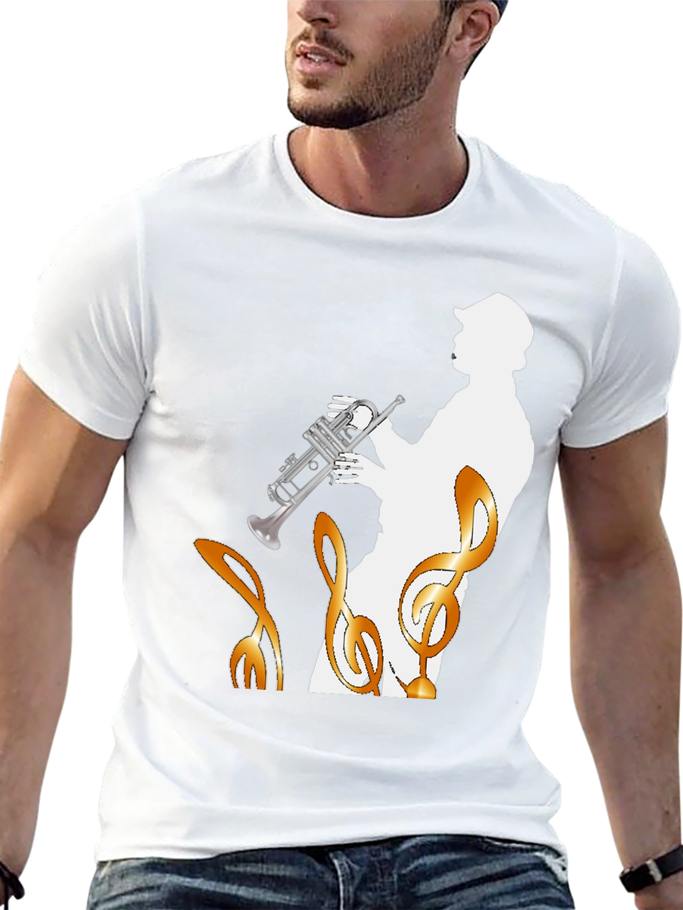 Jazz Trumpet Player Graphic T-Shirt