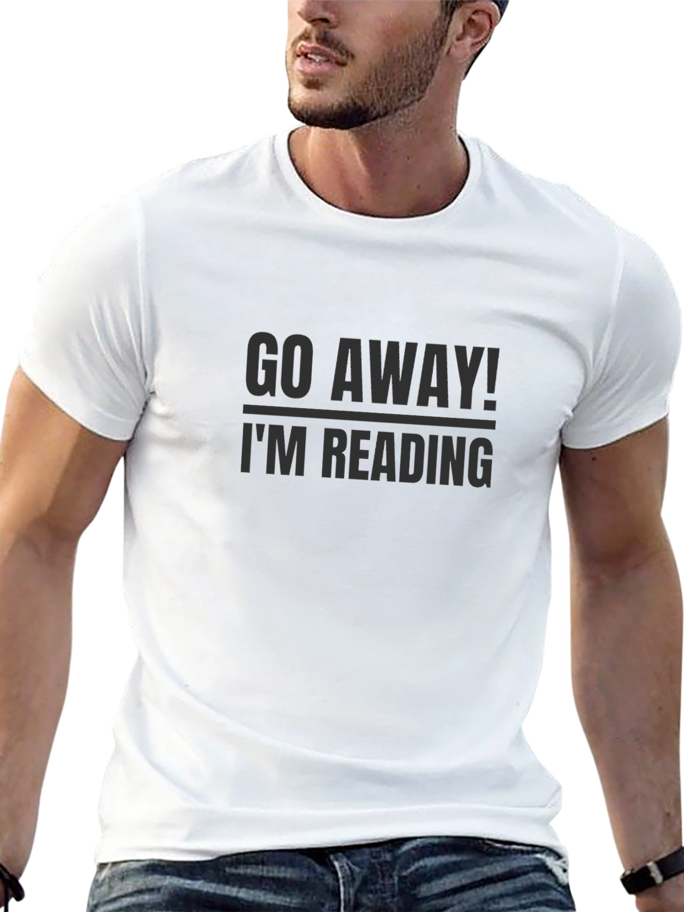 Go Away! Im Reading Mens Black T-Shirt